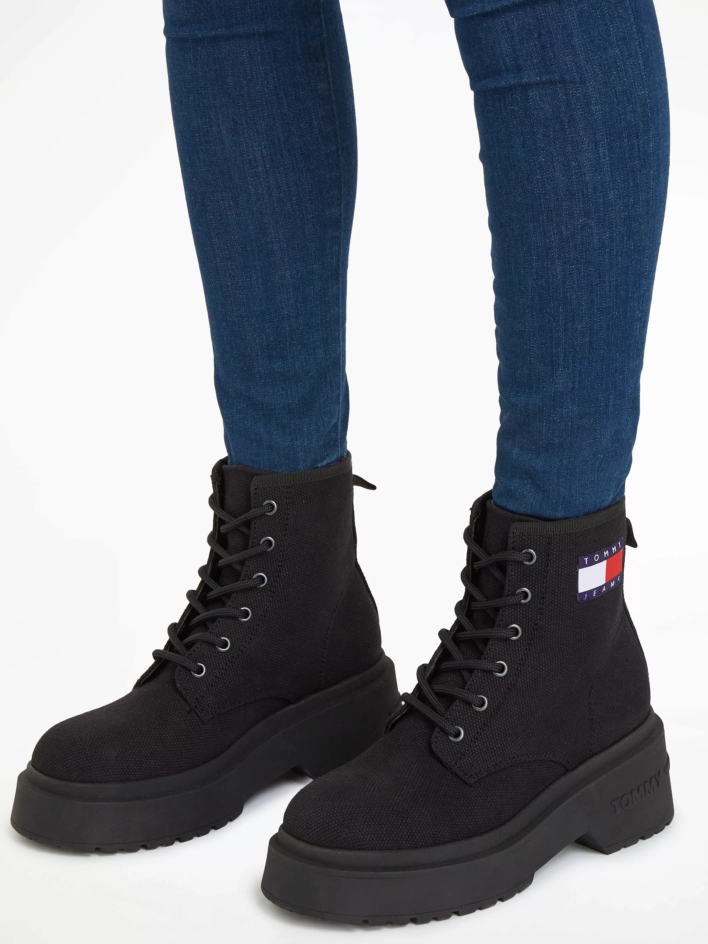 Tommy Jeans Schnürboots "TJW LACE UP FESTIVAL BOOT", Blockabsatz, Schnürsch günstig online kaufen