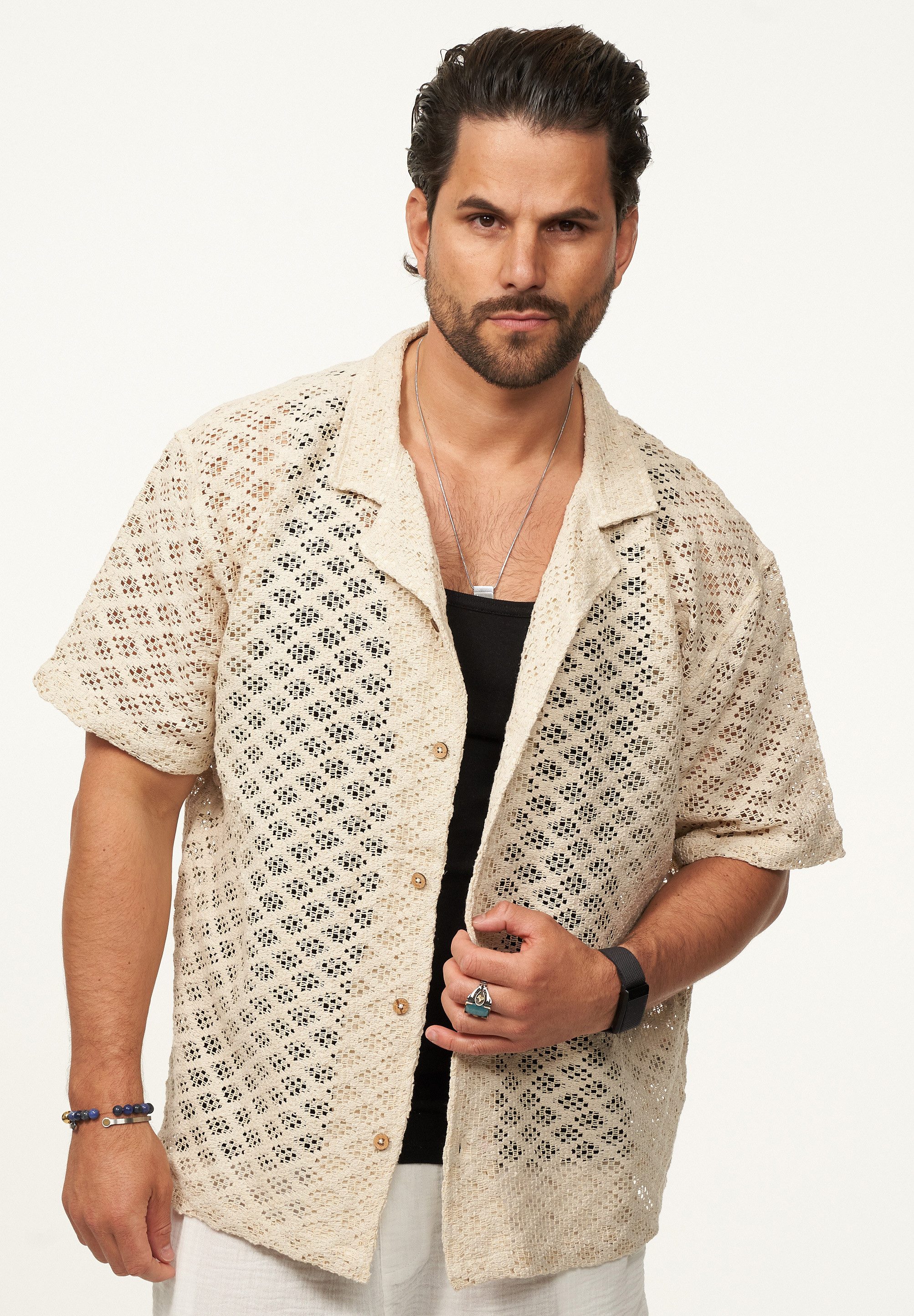 SOULSTAR Kurzarmhemd im Vintage Summer-Look Herren günstig online kaufen