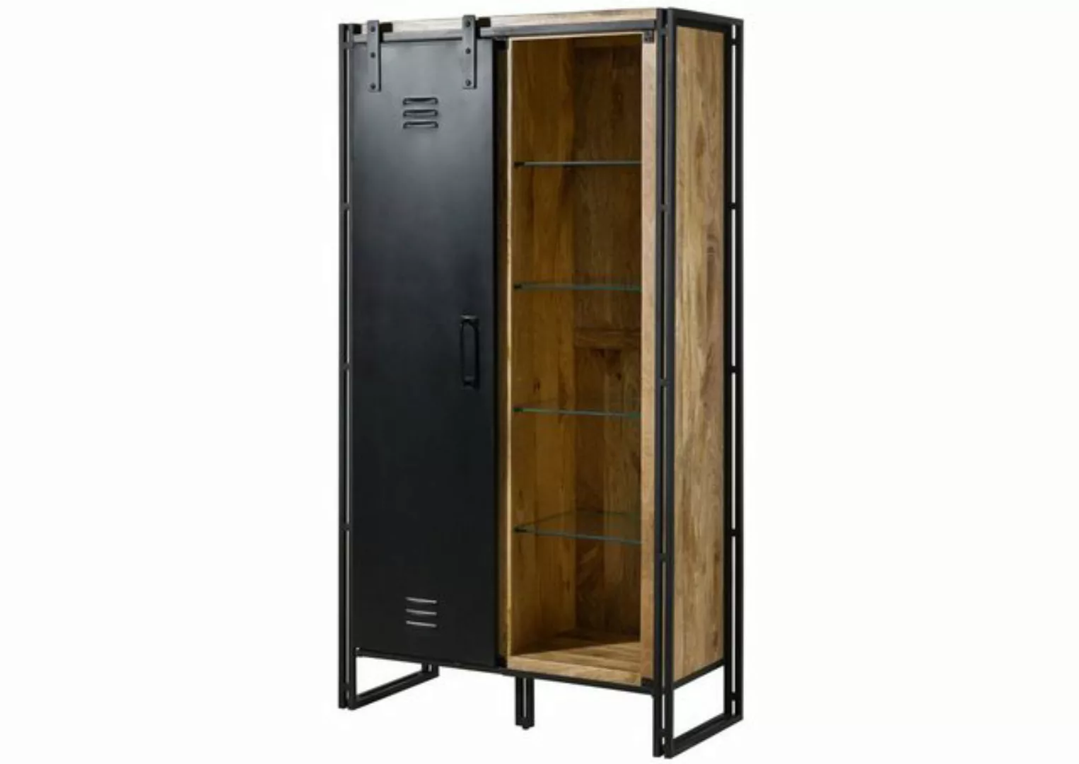 Massivmoebel24 Dreh-/Schwebetürenschrank (Mango 105x45x195 natur lackiert / günstig online kaufen