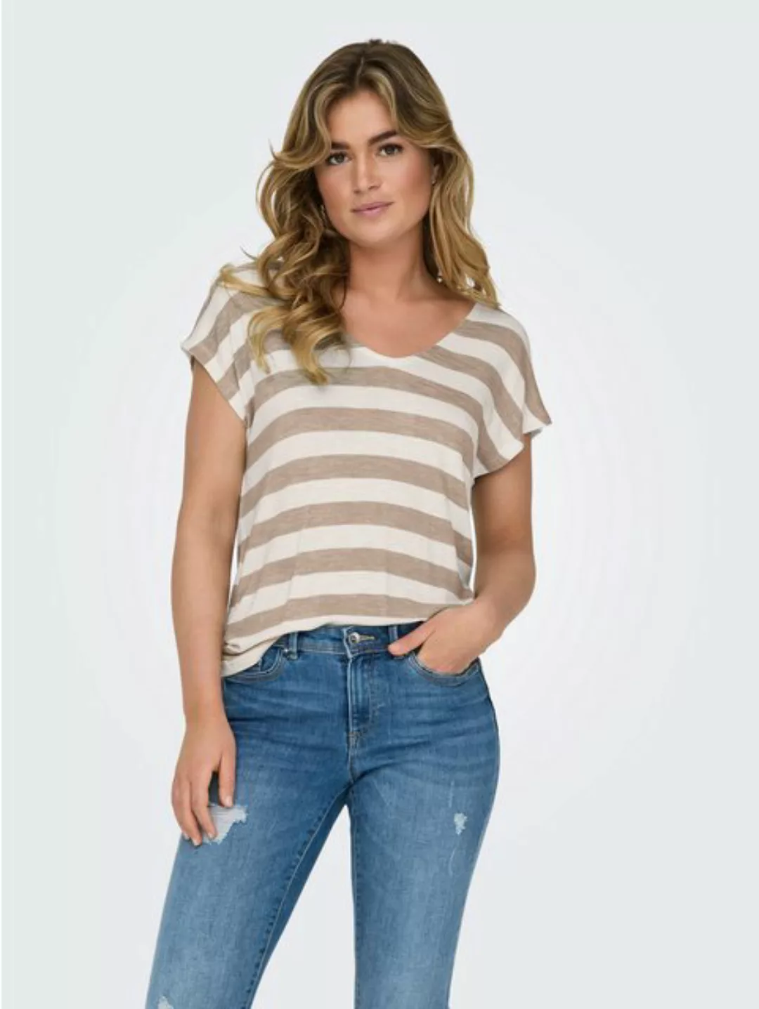 ONLY V-Shirt ONLLIRA LIFE S/S V-NECK TOP JRS NOOS günstig online kaufen