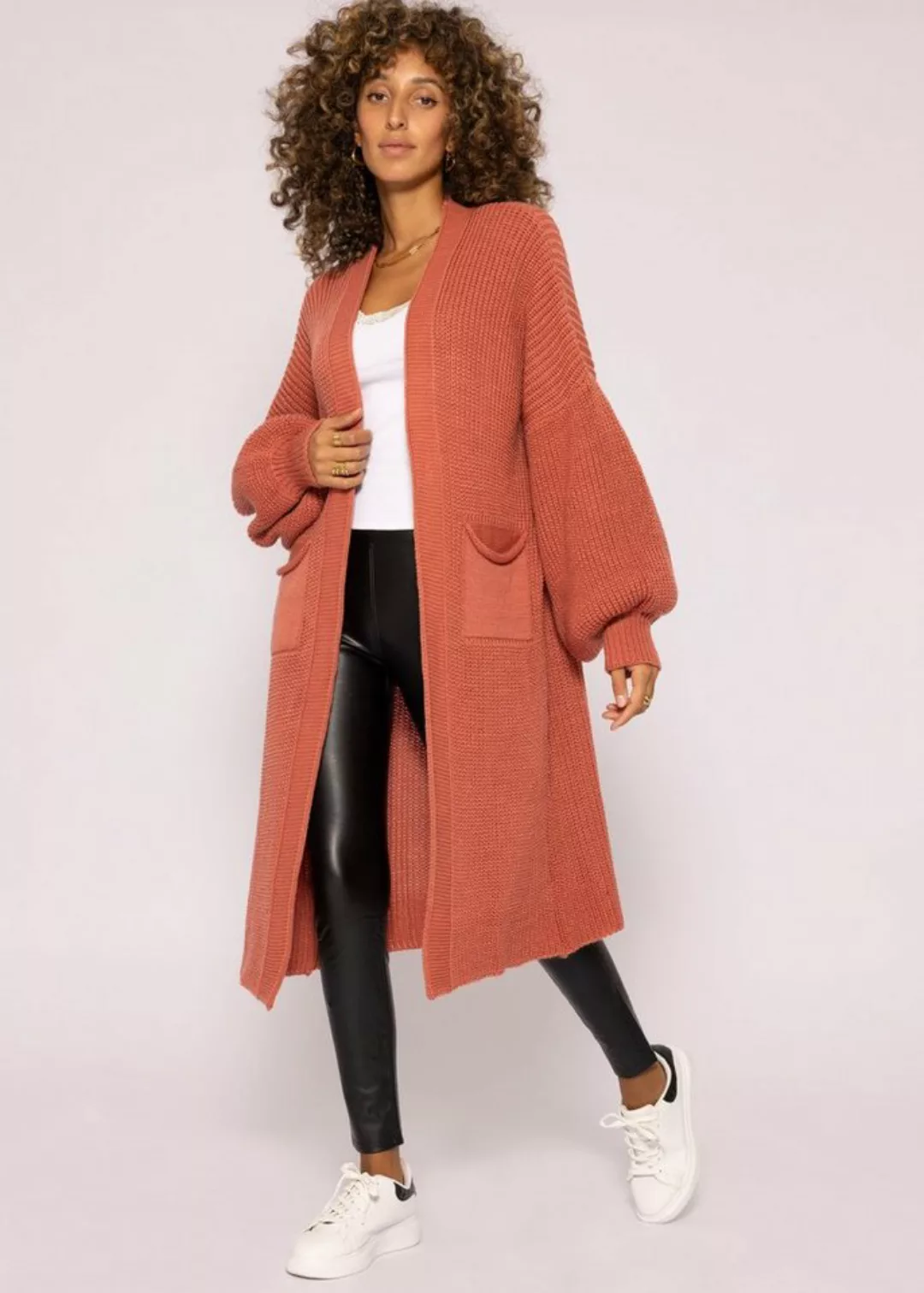 SASSYCLASSY Longstrickjacke Oversize Strickjacke Damen lang aus weichem Str günstig online kaufen