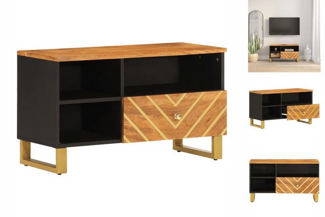 vidaXL TV-Schrank TV Schrank Sideboard Schrank Braun und Schwarz 80x33,5x46 günstig online kaufen