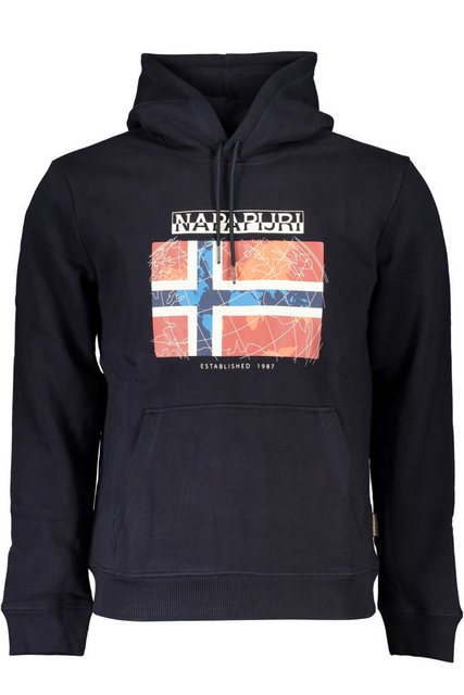 Napapijri Sweatshirt Herren Sweatshirt Blau: Langarm-Hoodie mit günstig online kaufen