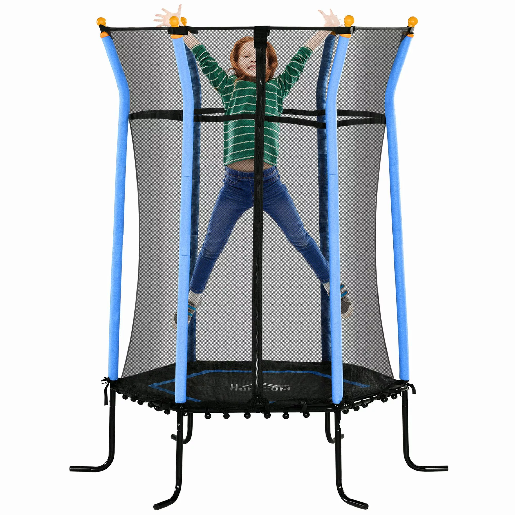 HOMCOM Kindertrampolin mit Sicherheitsnetz, Randabdeckung, Gummiseil, günstig online kaufen