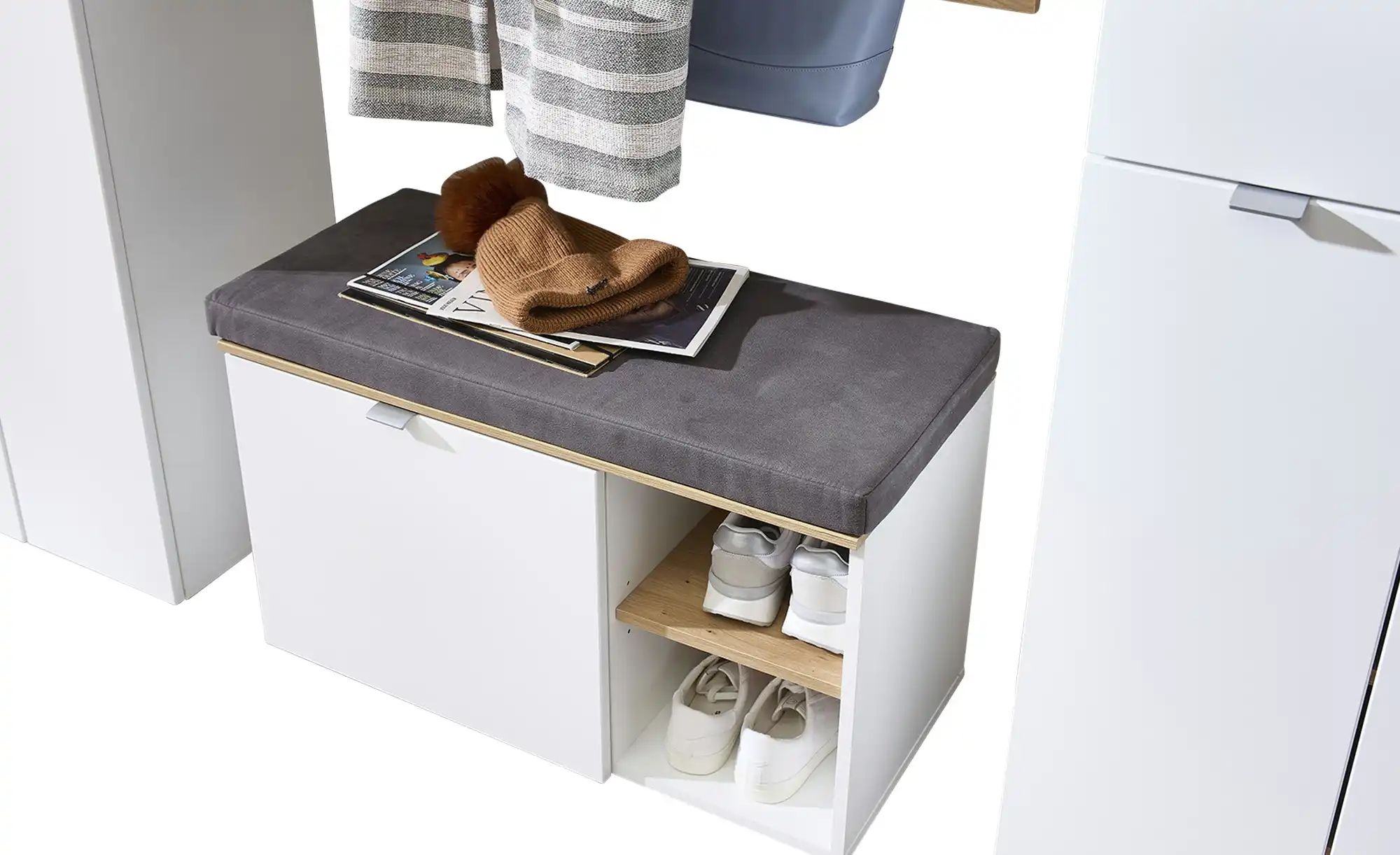 Innostyle Schuhschrank "Bari Schuhbank inkl. Sitzkissen, BxHxT 78x50x38 cm" günstig online kaufen