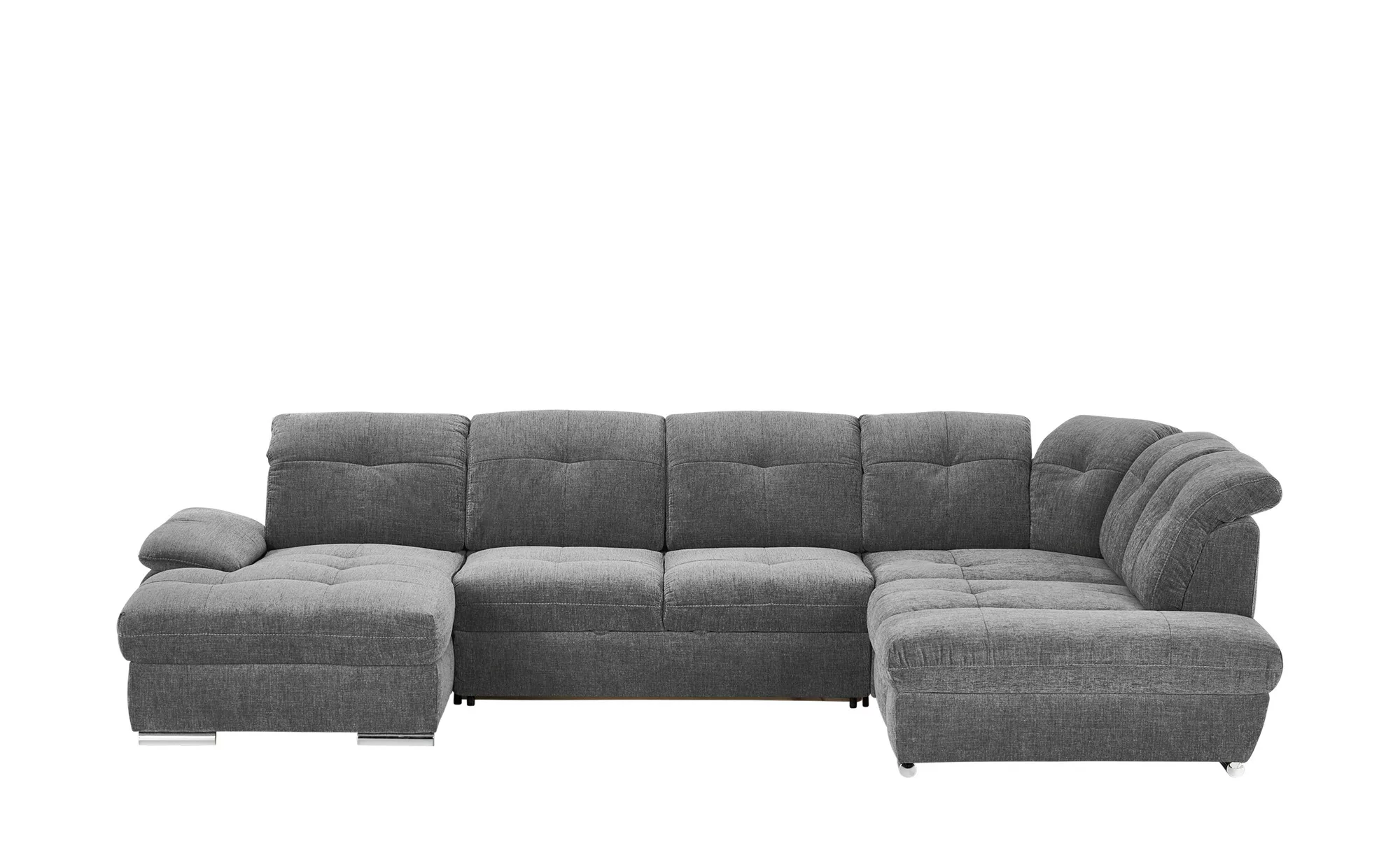 Wohnlandschaft - grau - 377 cm - 246 cm - Polstermöbel > Sofas > Wohnlandsc günstig online kaufen