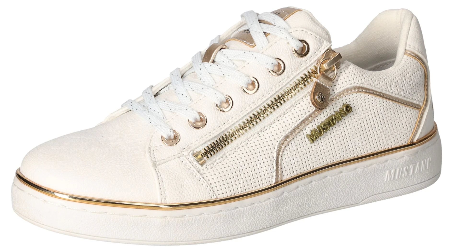 Mustang Shoes Sneaker, Plateausneaker, Schnürschuh mit Metallic Details günstig online kaufen