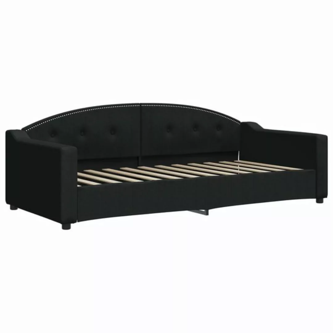 furnicato Bett Tagesbett Schwarz 90x200 cm Stoff (1-tlg) günstig online kaufen