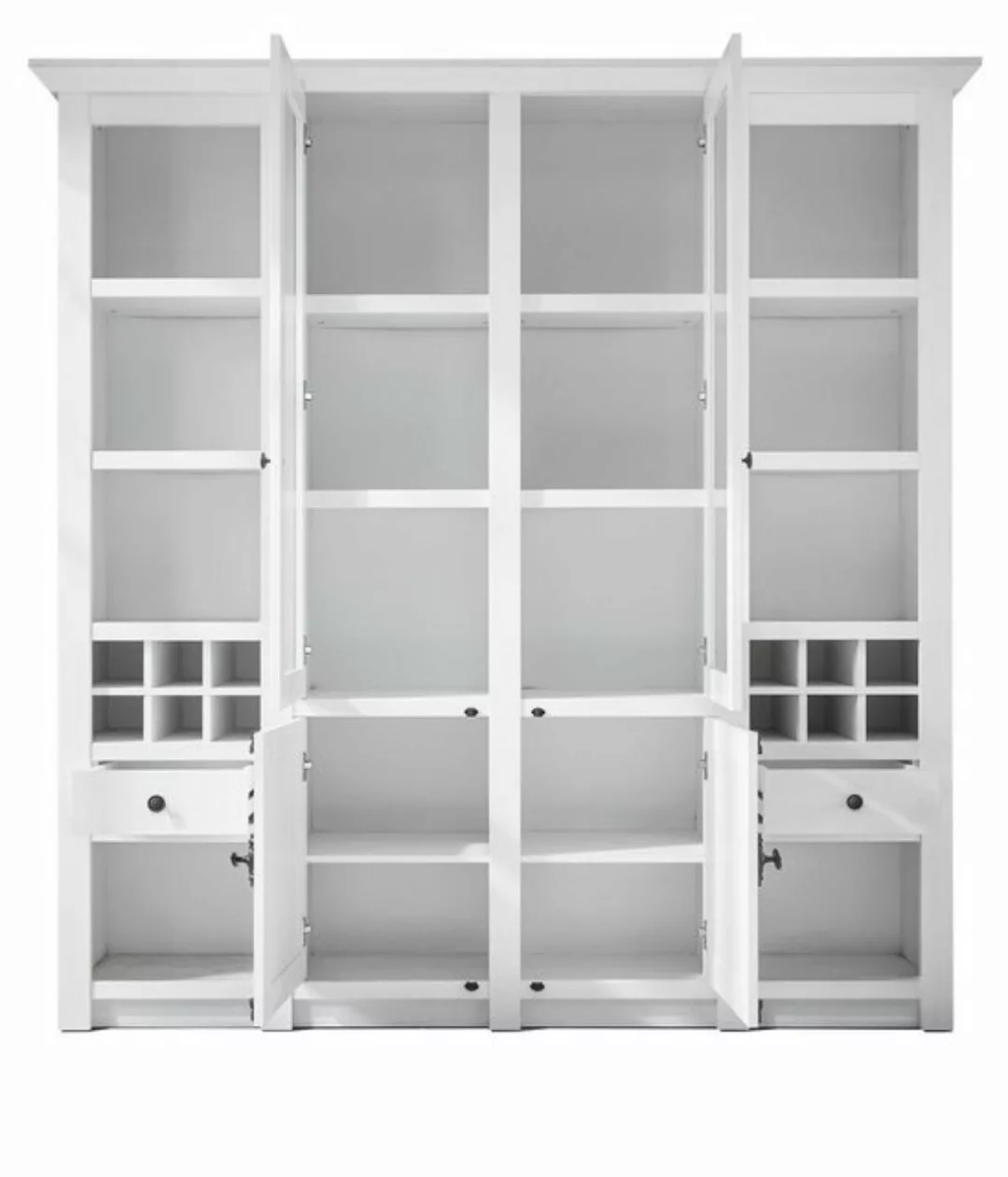 Furn.Design Buffet Hooge (Buffetschrank in weiß Pinie Landhaus, 194 x 207 c günstig online kaufen