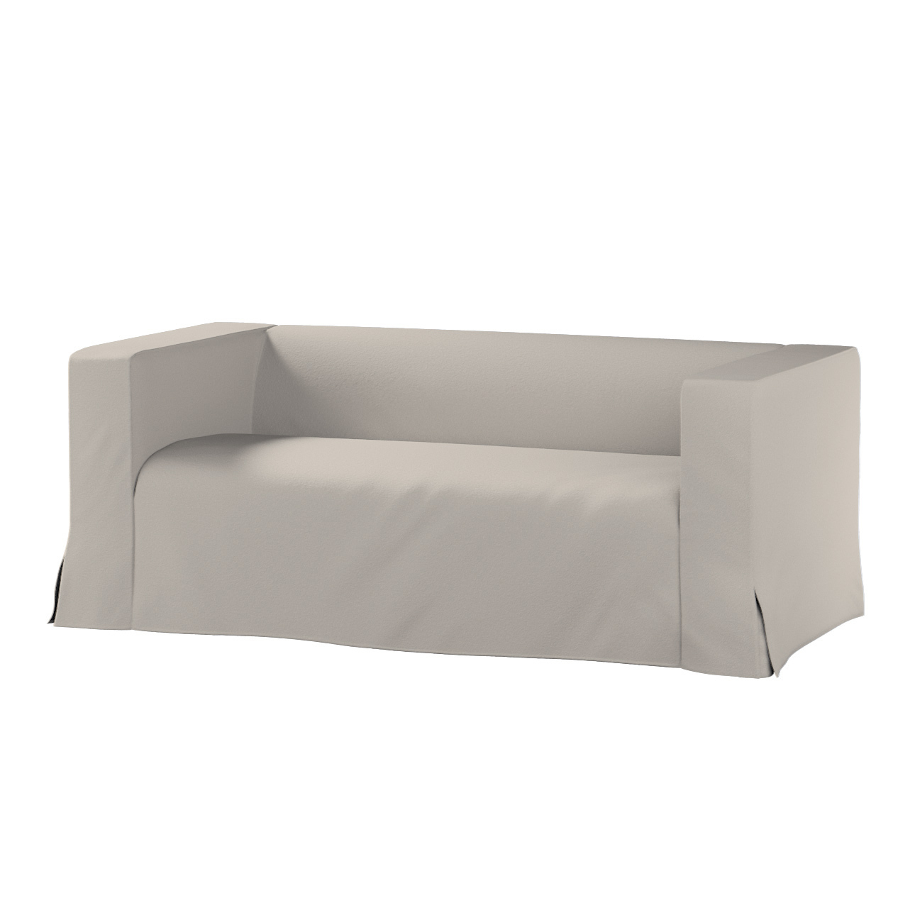 Bezug für Klippan 2-Sitzer Sofa, lang mit Kellerfalte, hellbeige, Klippan 2 günstig online kaufen