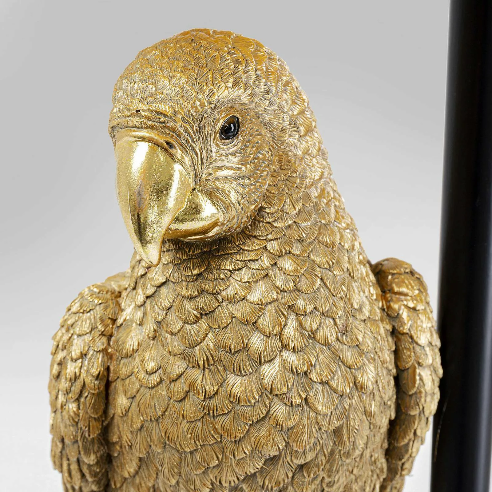 KARE Stehleuchte Animal Parrot, Textil schwarz, Figur gold günstig online kaufen