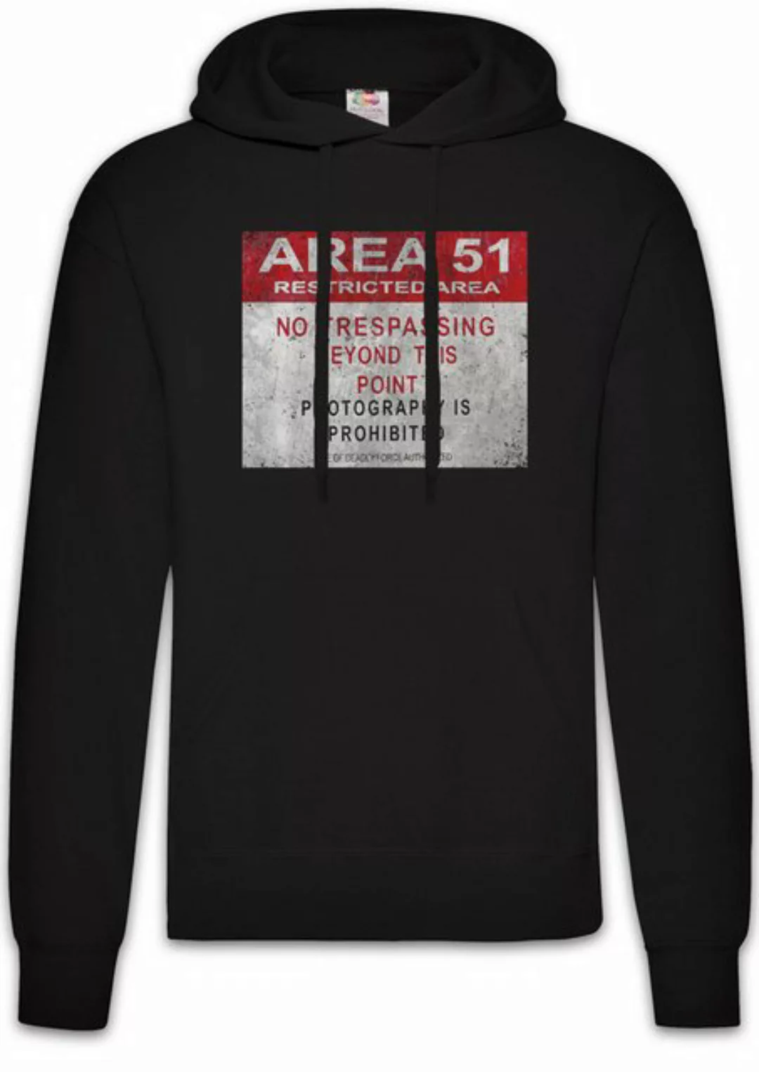 Urban Backwoods Hoodie Area 51 Vintage Logo Sign Herren Hoodie Ufo Tr3b Ada günstig online kaufen