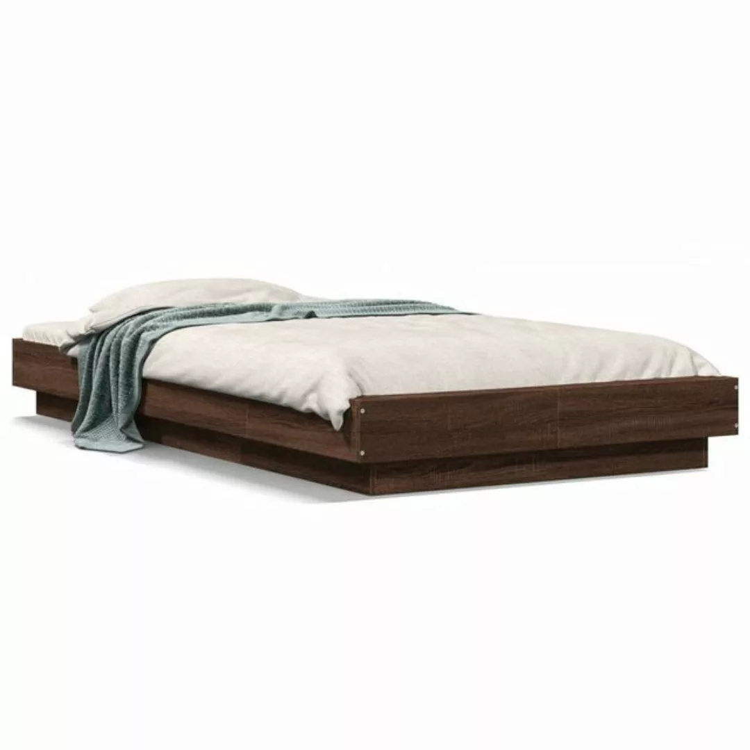 vidaXL Bett Bettgestell Braun Eichen-Optik 75x190 cm Holzwerkstoff günstig online kaufen