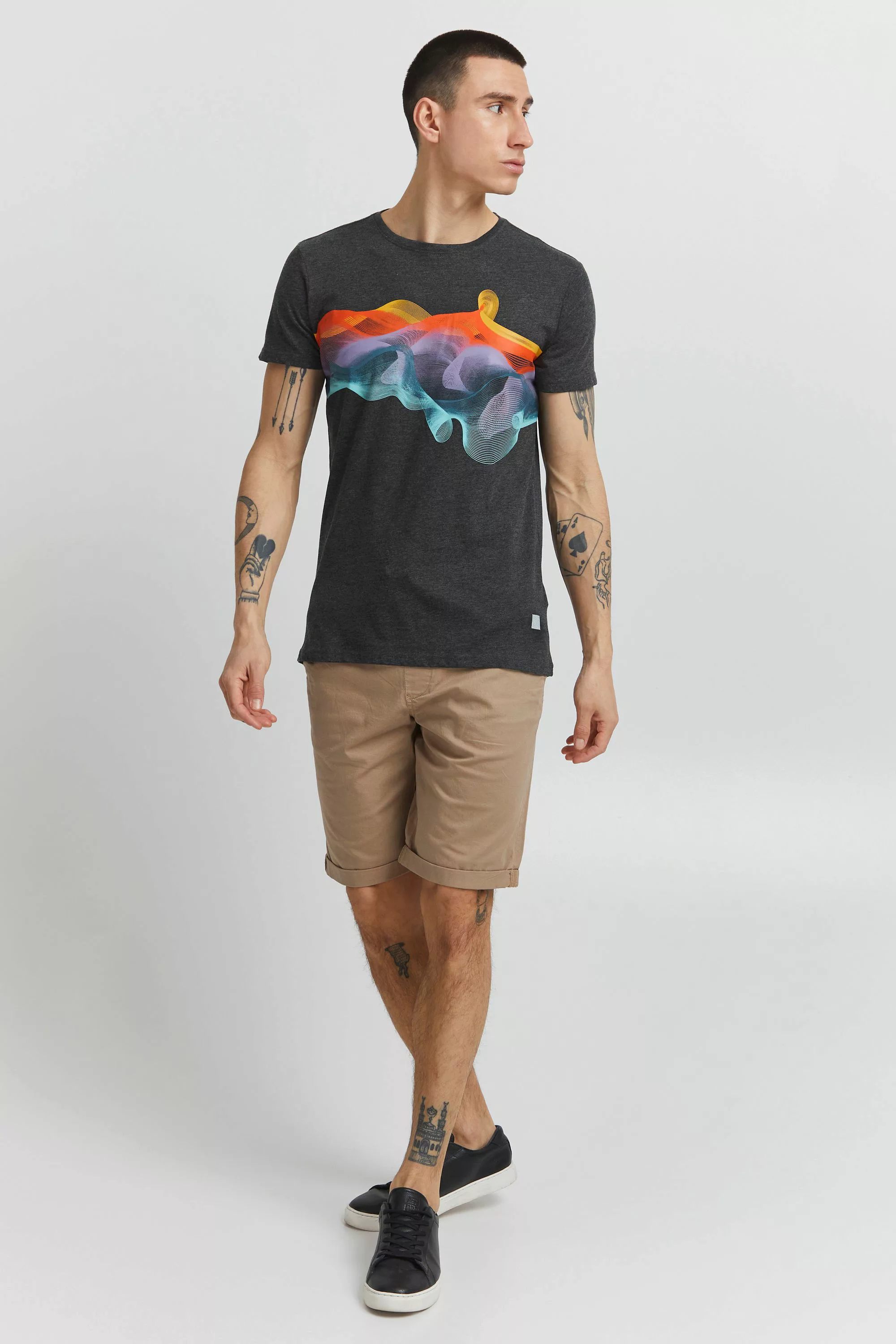 !Solid Print-Shirt SDPedro T-Shirt mit Print günstig online kaufen