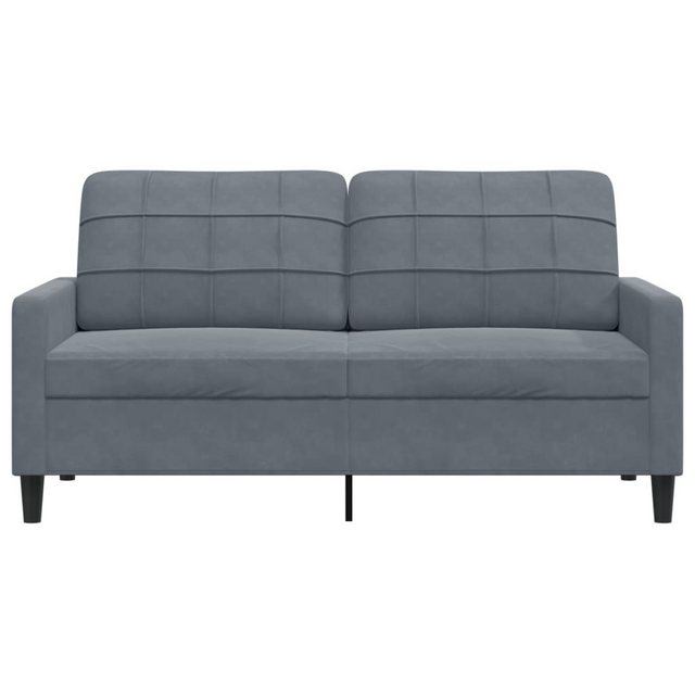 vidaXL Sofa 2-Sitzer-Sofa Dunkelgrau 140 cm Samt günstig online kaufen