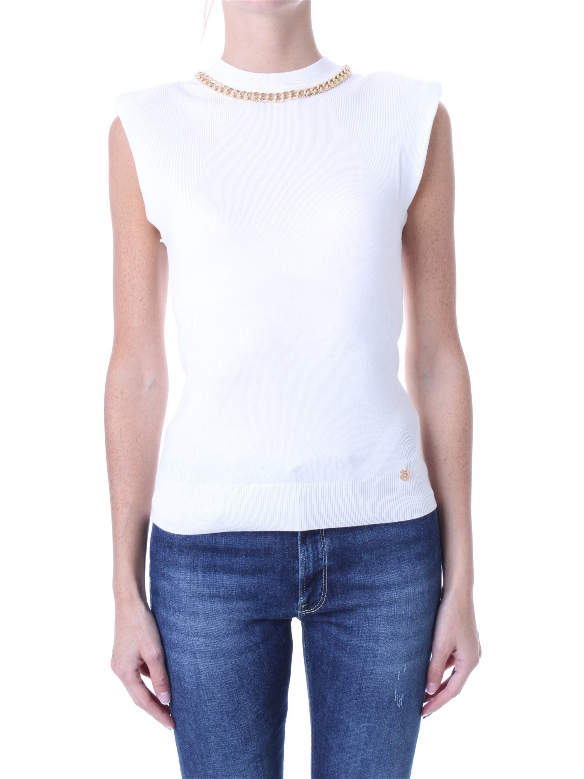 LIU JO Sweatshirt Damen weiß viscosa golden f14 günstig online kaufen