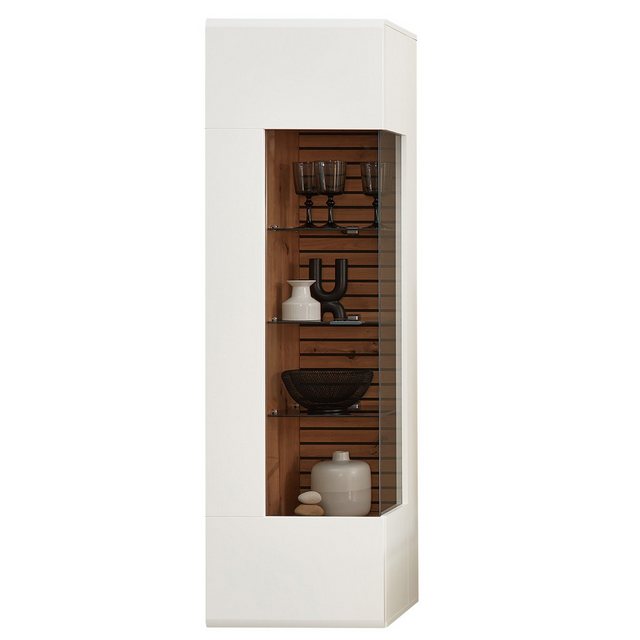 expendio Vitrine Frederik 3L weiß matt 49x167x40 cm Anschlag links günstig online kaufen