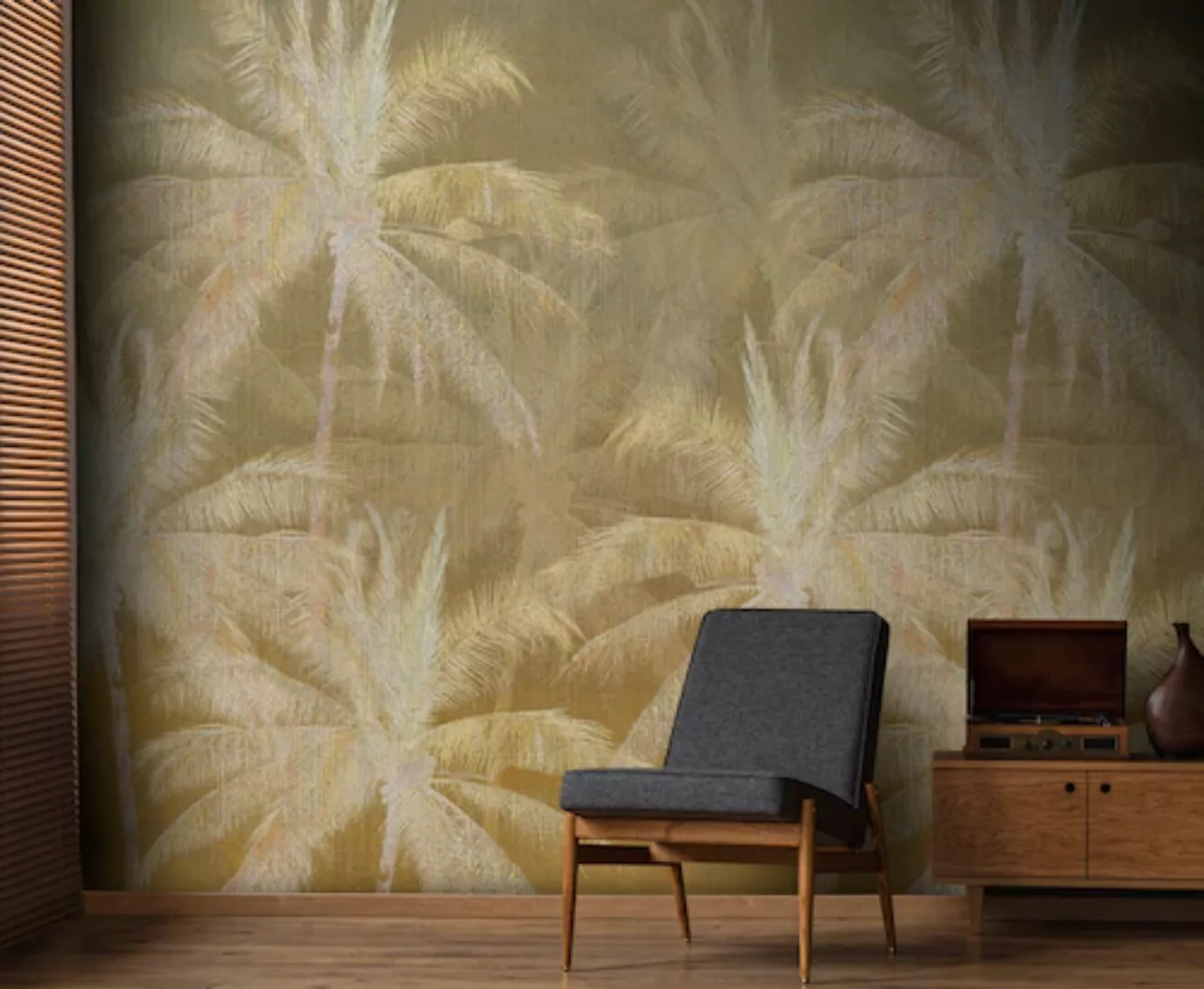 Art for the home Fototapete »Vintage Palm«, Design Tapeten günstig online kaufen