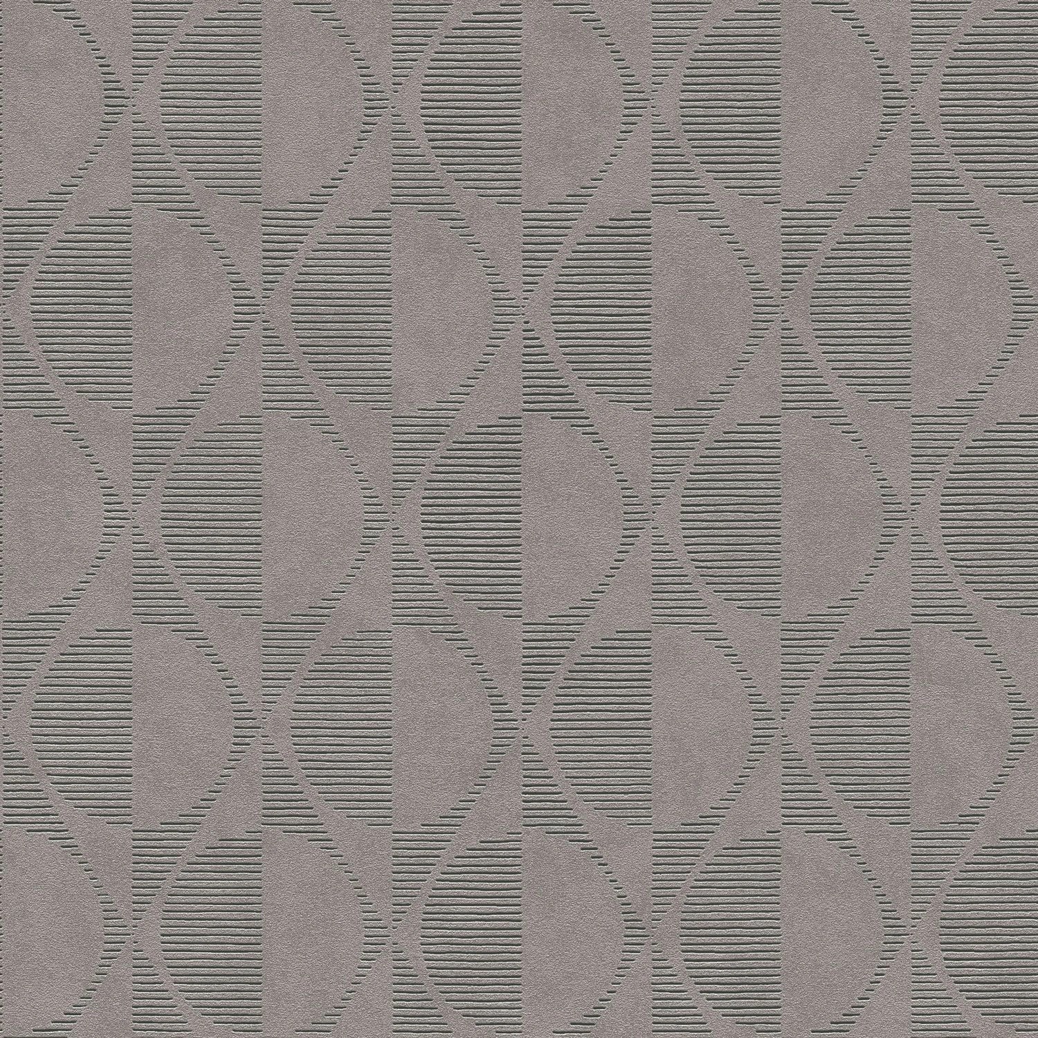 PROFHOME 374785-GU Grafik Tapete Retro schimmernd Grau Beige Schwarz 0,53 m günstig online kaufen