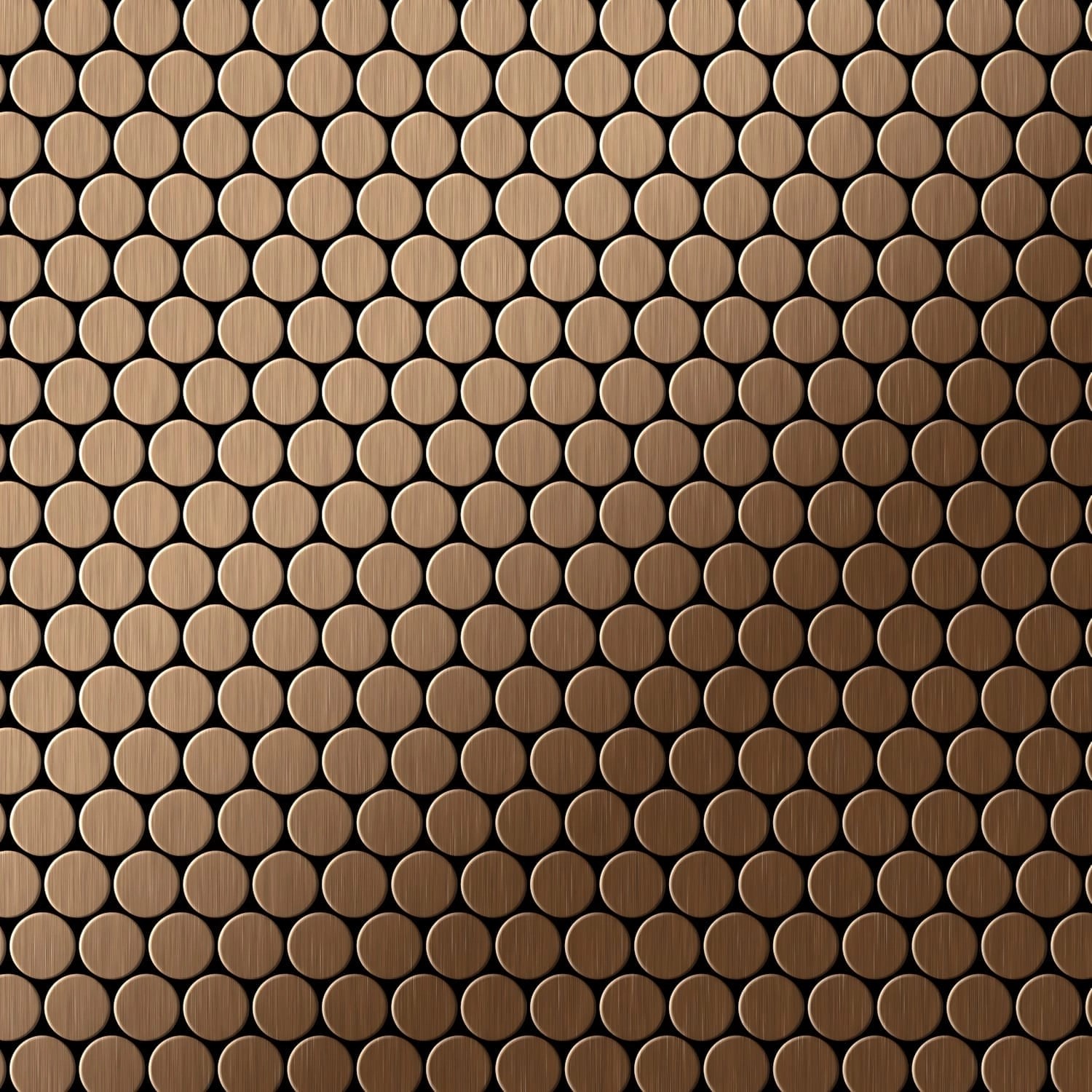 ALLOY Mosaik Fliese Massiv Metall Titan Gebürstet Kupfer 1,6mm Stark Penny- günstig online kaufen