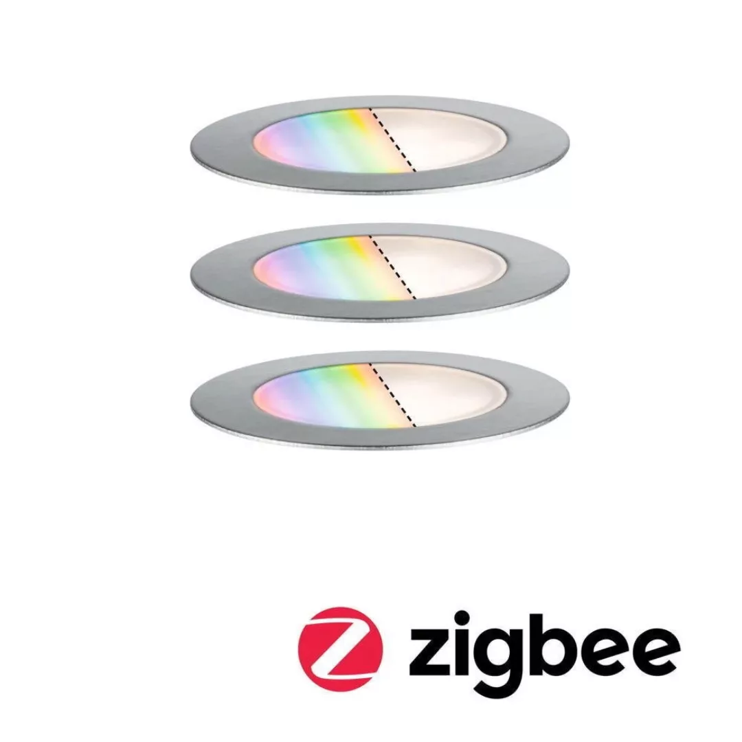 LED Zigbee Plug & Shine Bodeneinbauleuchte Floor RGBW in Edelstahl 3x 2W 19 günstig online kaufen