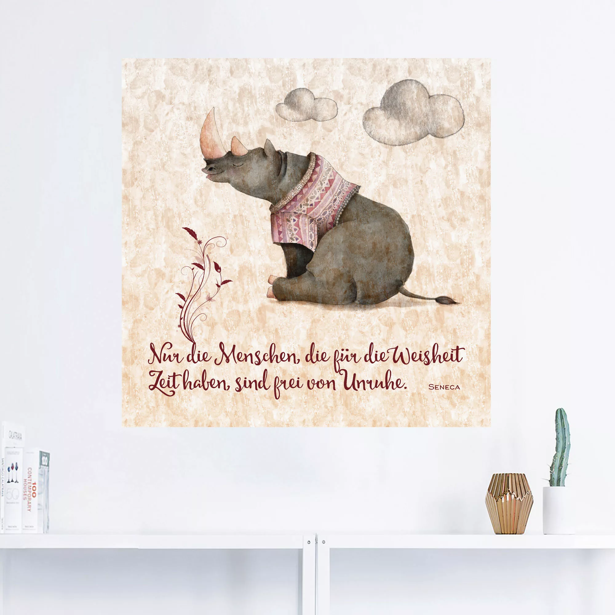 Artland Wandbild "Lebensweisheit Zeit", Tiere, (1 St.), als Leinwandbild, P günstig online kaufen