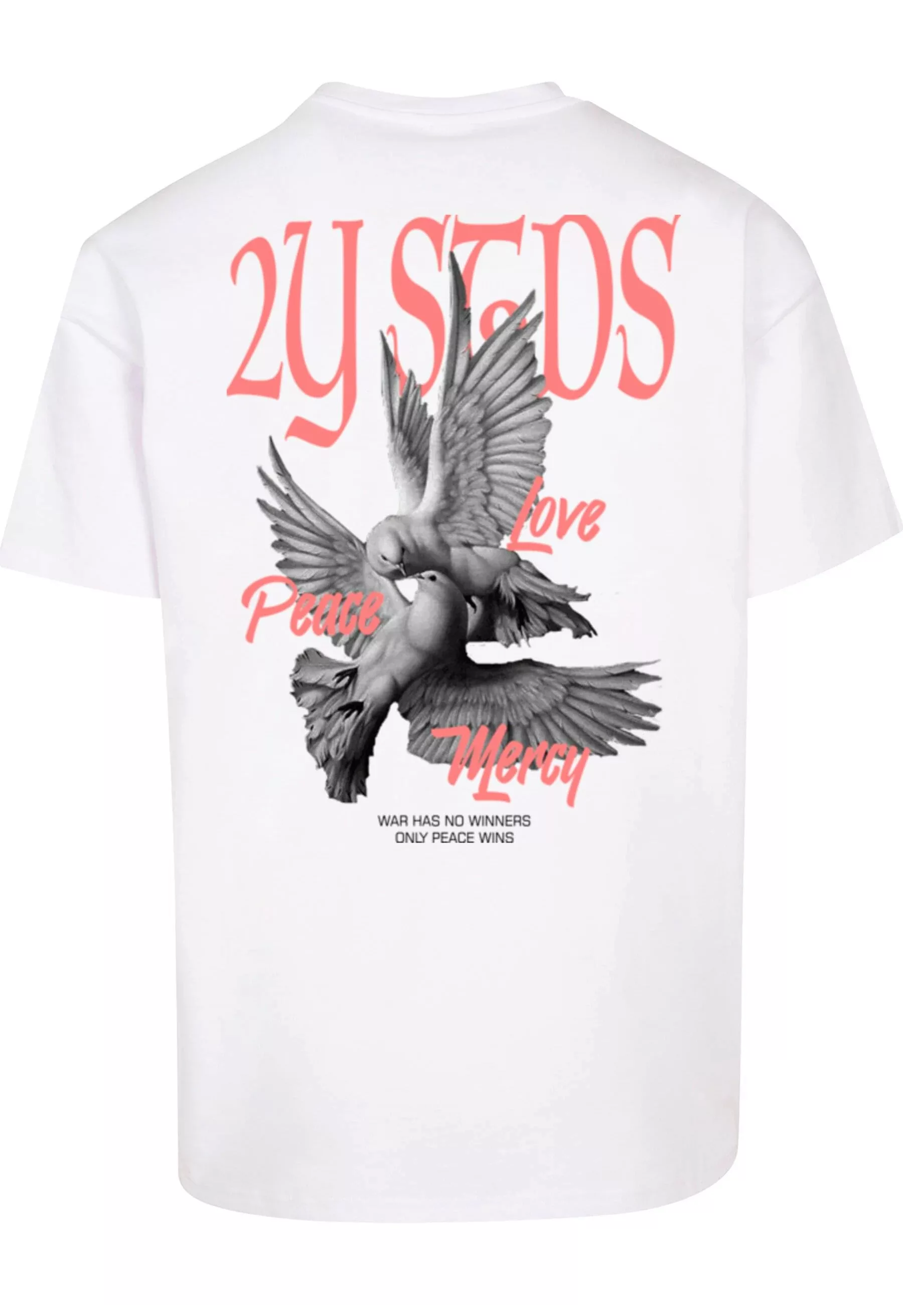 2Y Studios T-Shirt "2Y Studios Herren PEACE LOVE MERCY TEE", (1 tlg.) günstig online kaufen