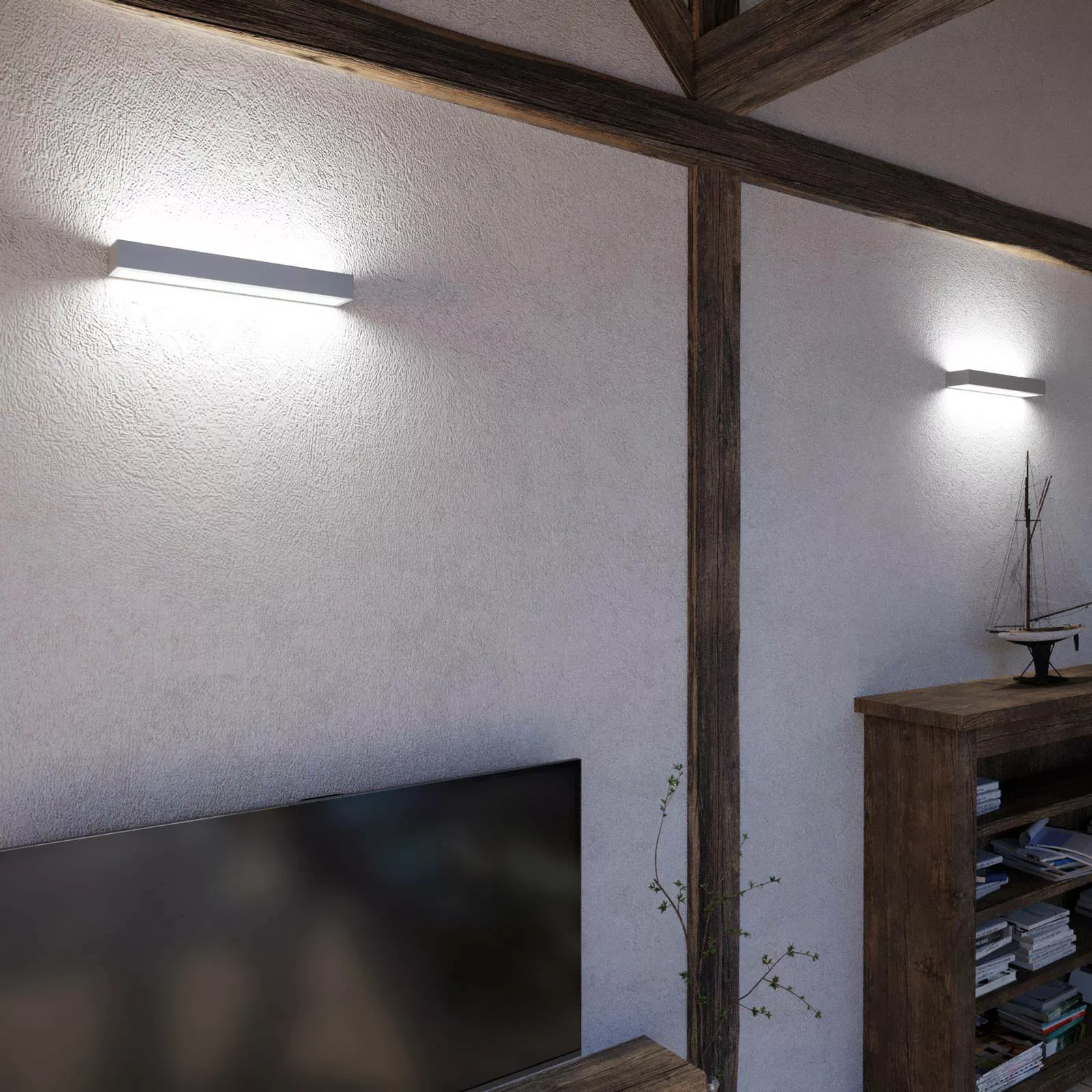 LED-Wandleuchte Mera, Breite 40 cm, alu, 4.000 K günstig online kaufen