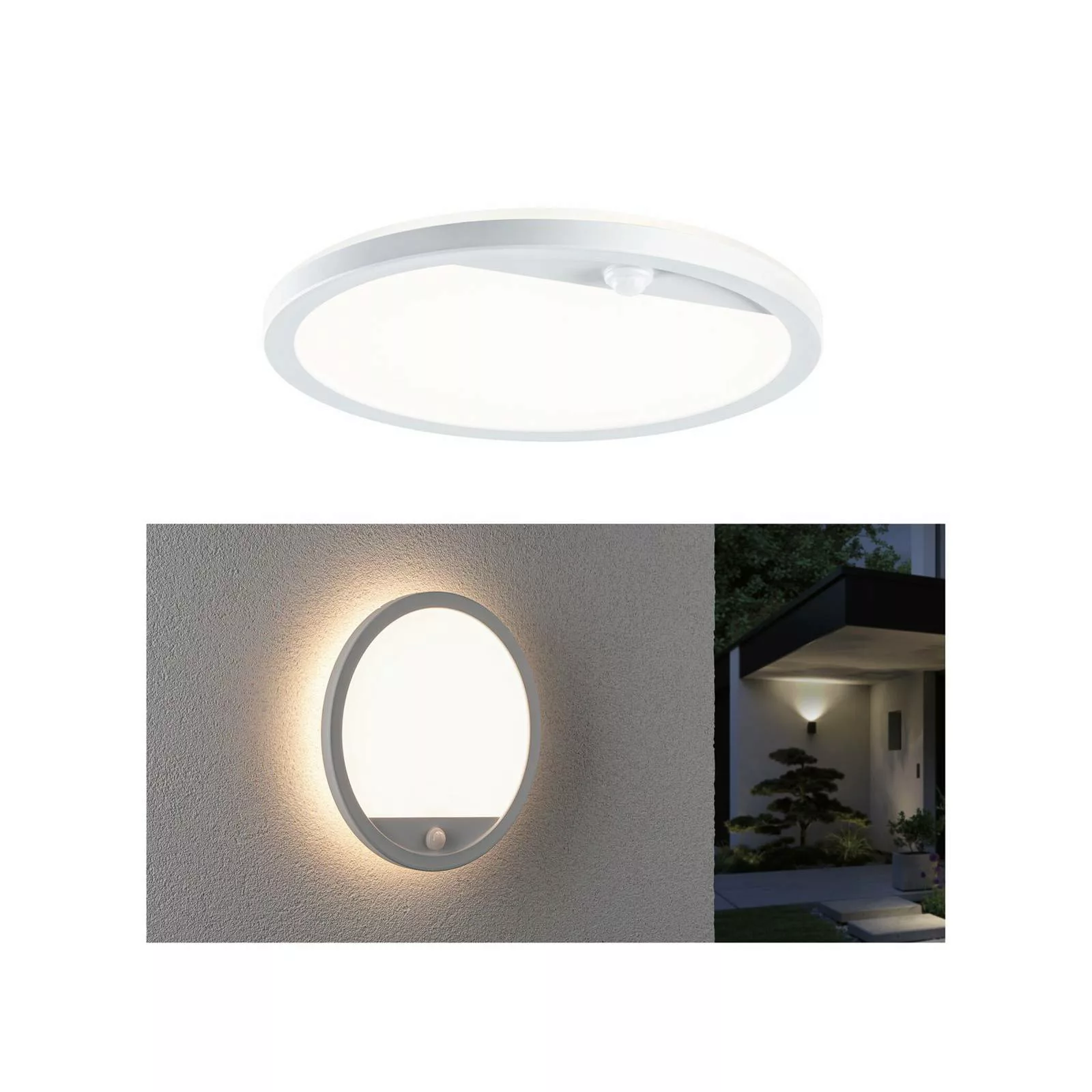 Paulmann LED Außen-Wandleuchte "Außenpanel Lamina rund 280mm 3000K 14,5W 12 günstig online kaufen