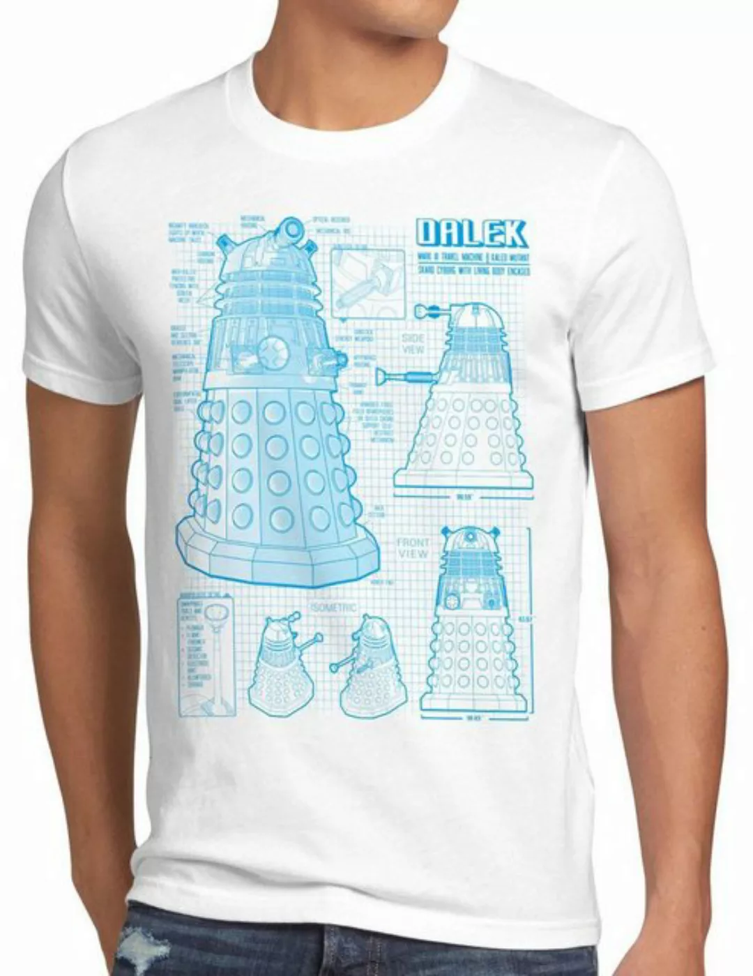 style3 Print-Shirt Herren T-Shirt Dalek who time police doctor box space dr günstig online kaufen