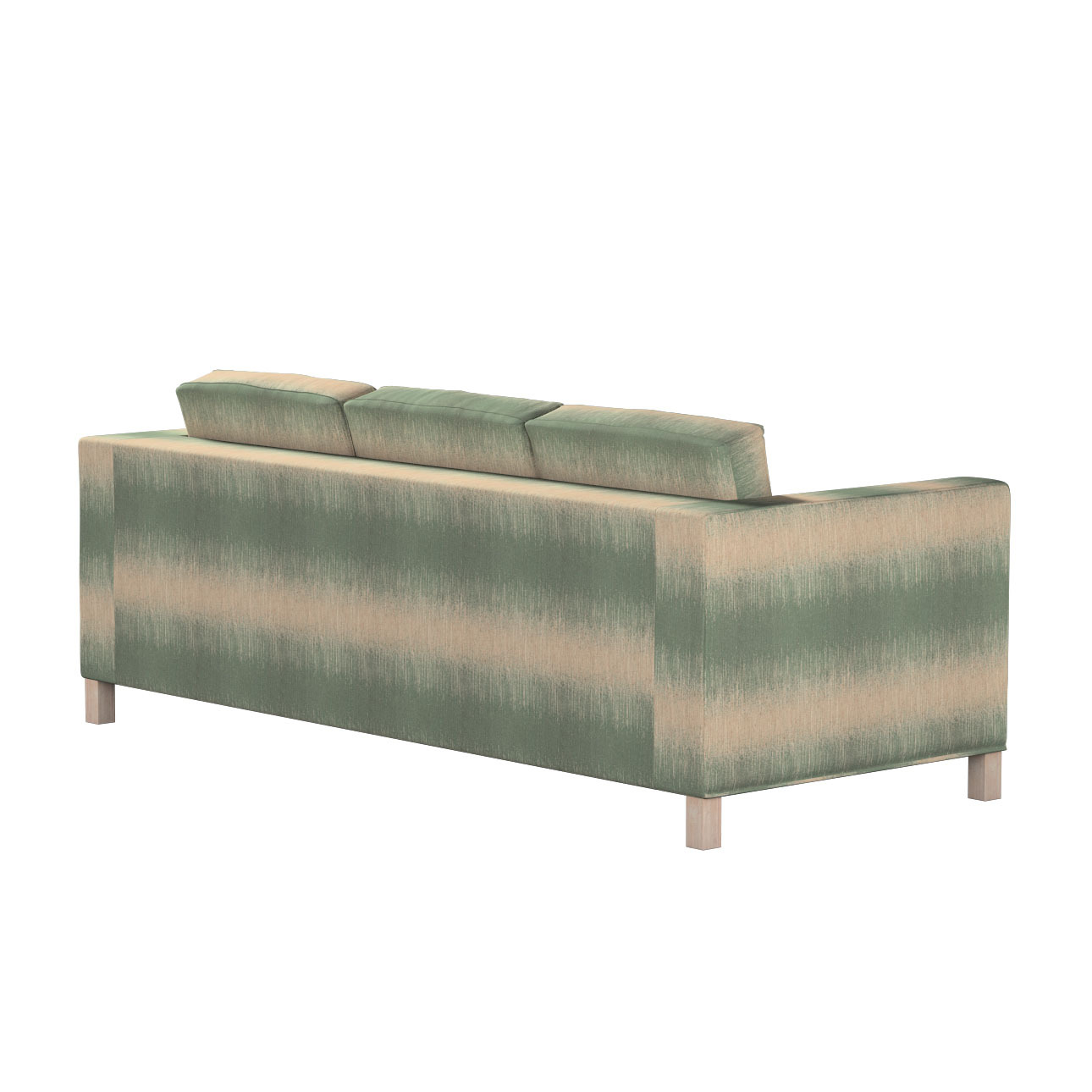 Bezug für Karlanda 3-Sitzer Sofa nicht ausklappbar, kurz, grün-beige, Bezug günstig online kaufen