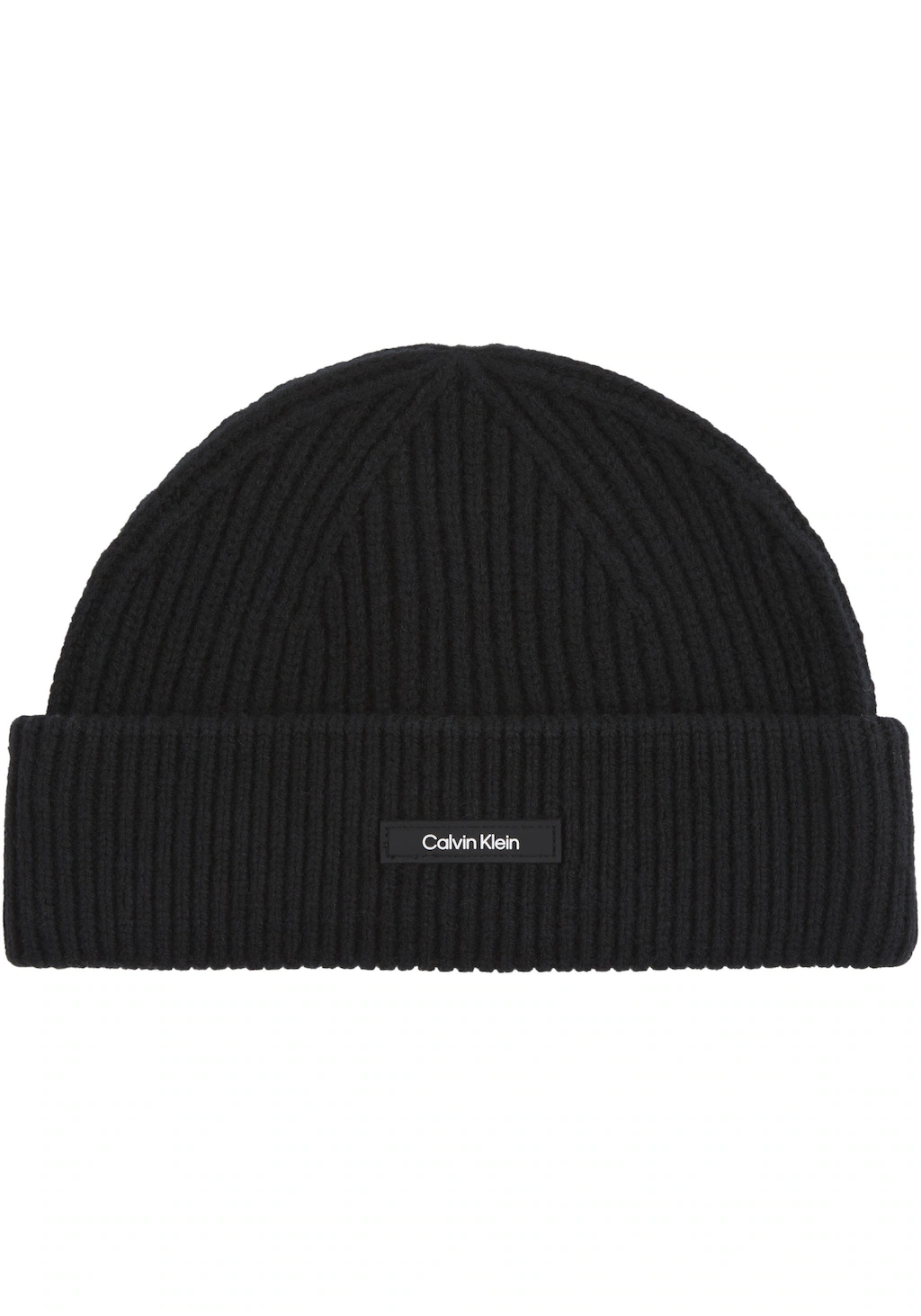 Calvin Klein Beanie "WOOL DOCKER BEANIE", mit Ledermarkenlabel günstig online kaufen