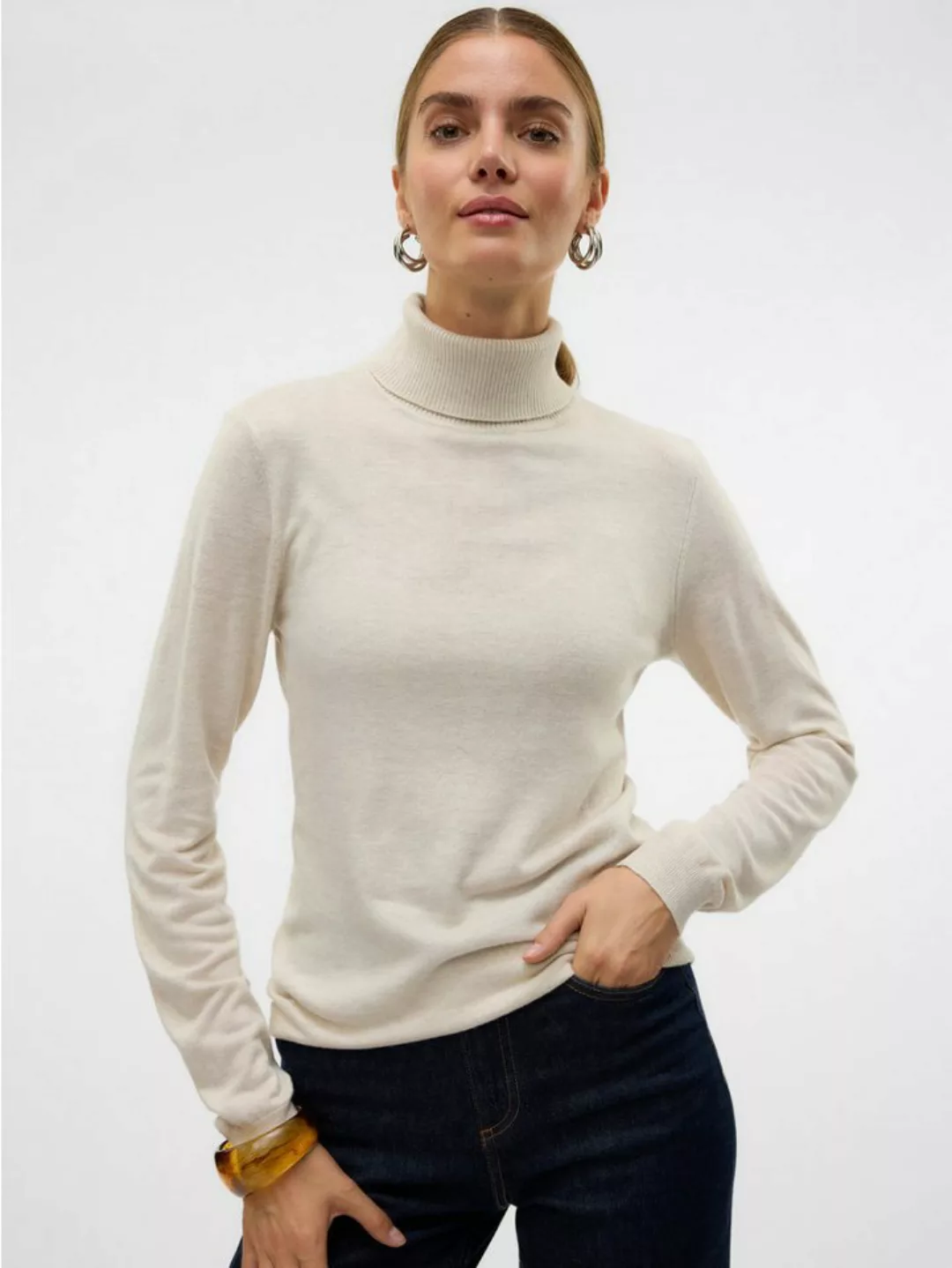 Vero Moda Strickpullover VMIRIS LS ROLLNECK PULLOVER GA NOOS günstig online kaufen