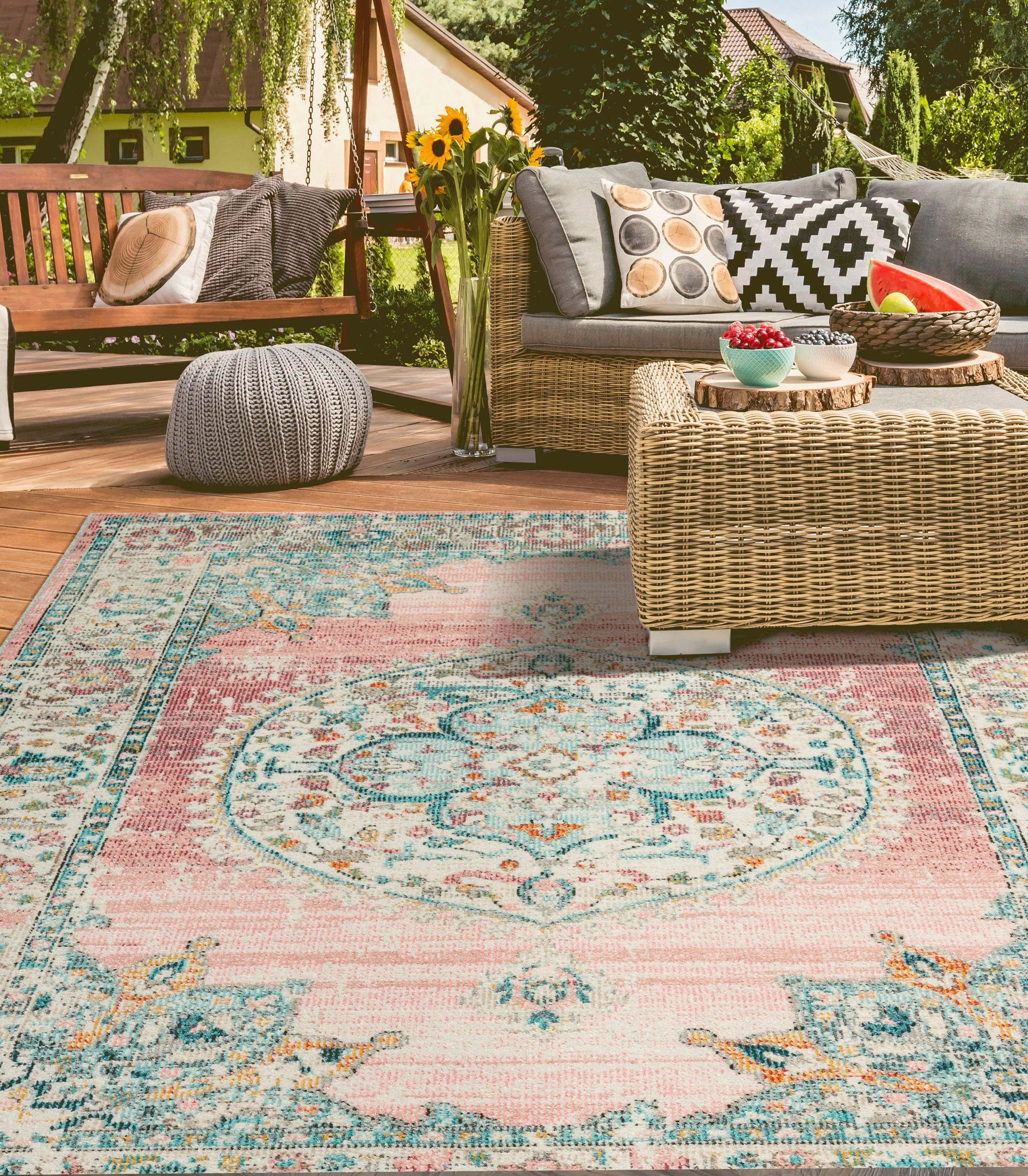merinos Teppich »Salsa Outdoor 20053«, rechteckig, 4 mm Höhe, In- und Outdo günstig online kaufen