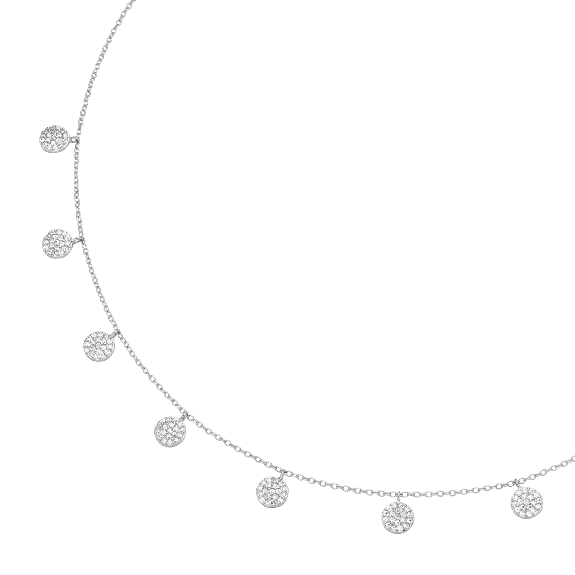 Smart Jewel Collier "Plättchen mit Zirkonia Steinen, Silber 925" günstig online kaufen