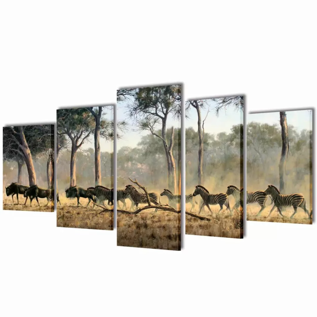 Bilder Dekoration Set Zebras 100 X 50 Cm günstig online kaufen