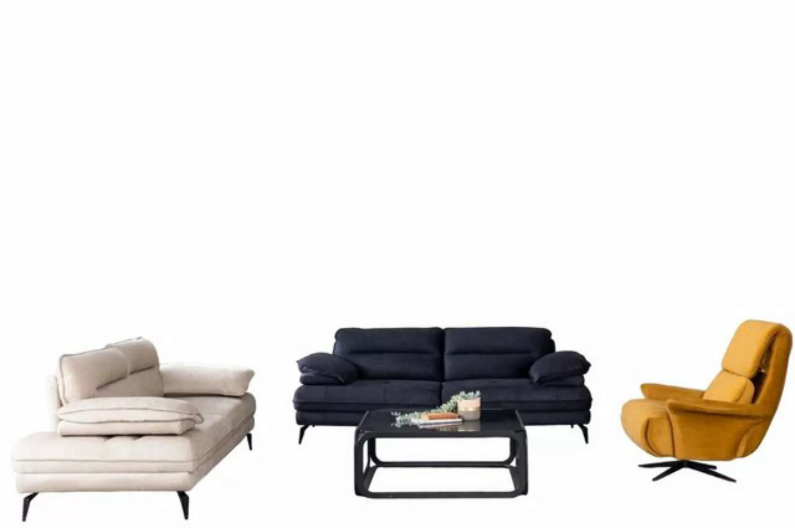 JVmoebel Sofa Luxus Couch Möbel Sofas Couchen 3tlg. Set Garnitur günstig online kaufen