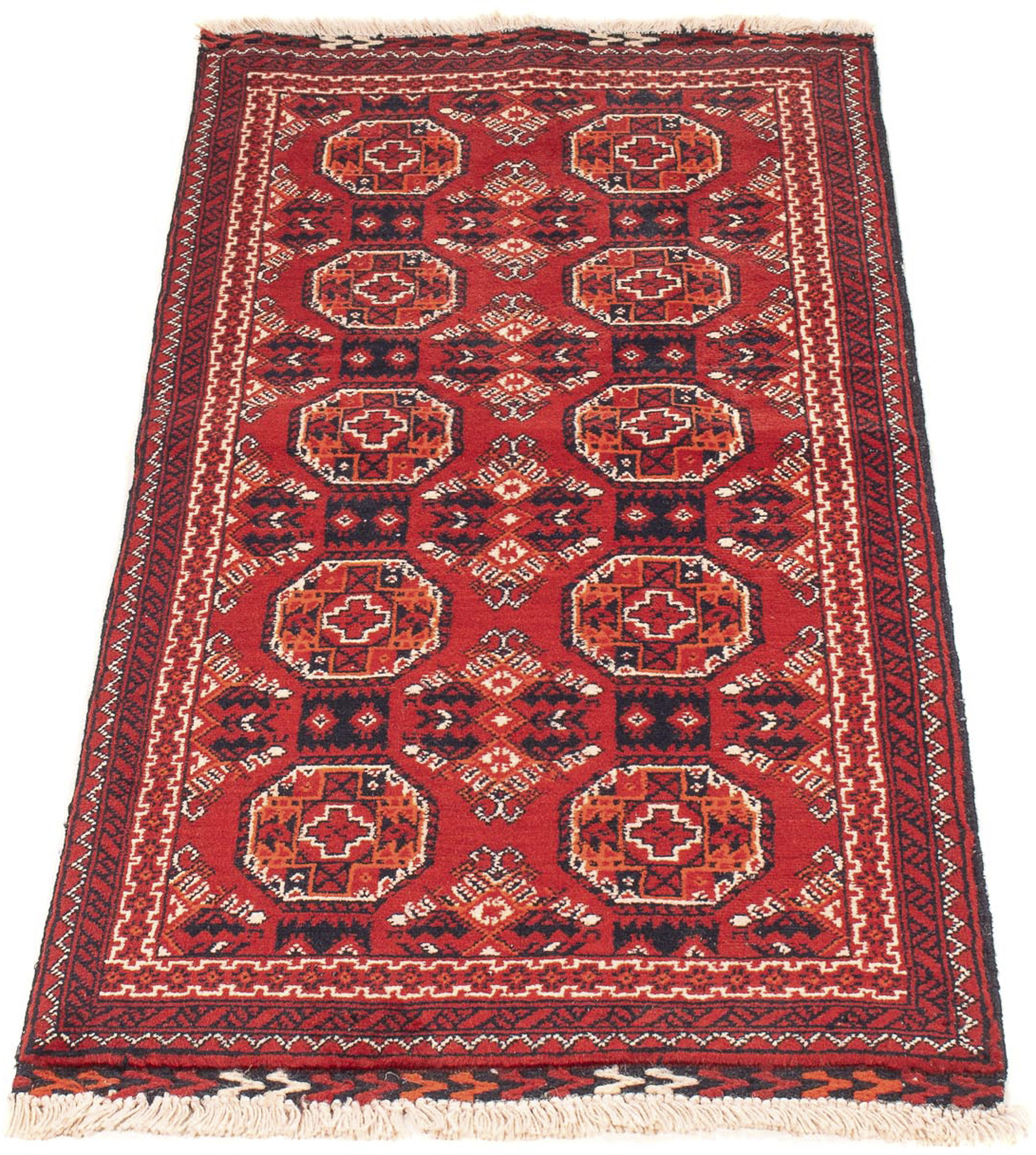 morgenland Orientteppich »Afghan - 106 x 49 cm - dunkelrot«, rechteckig, Wo günstig online kaufen