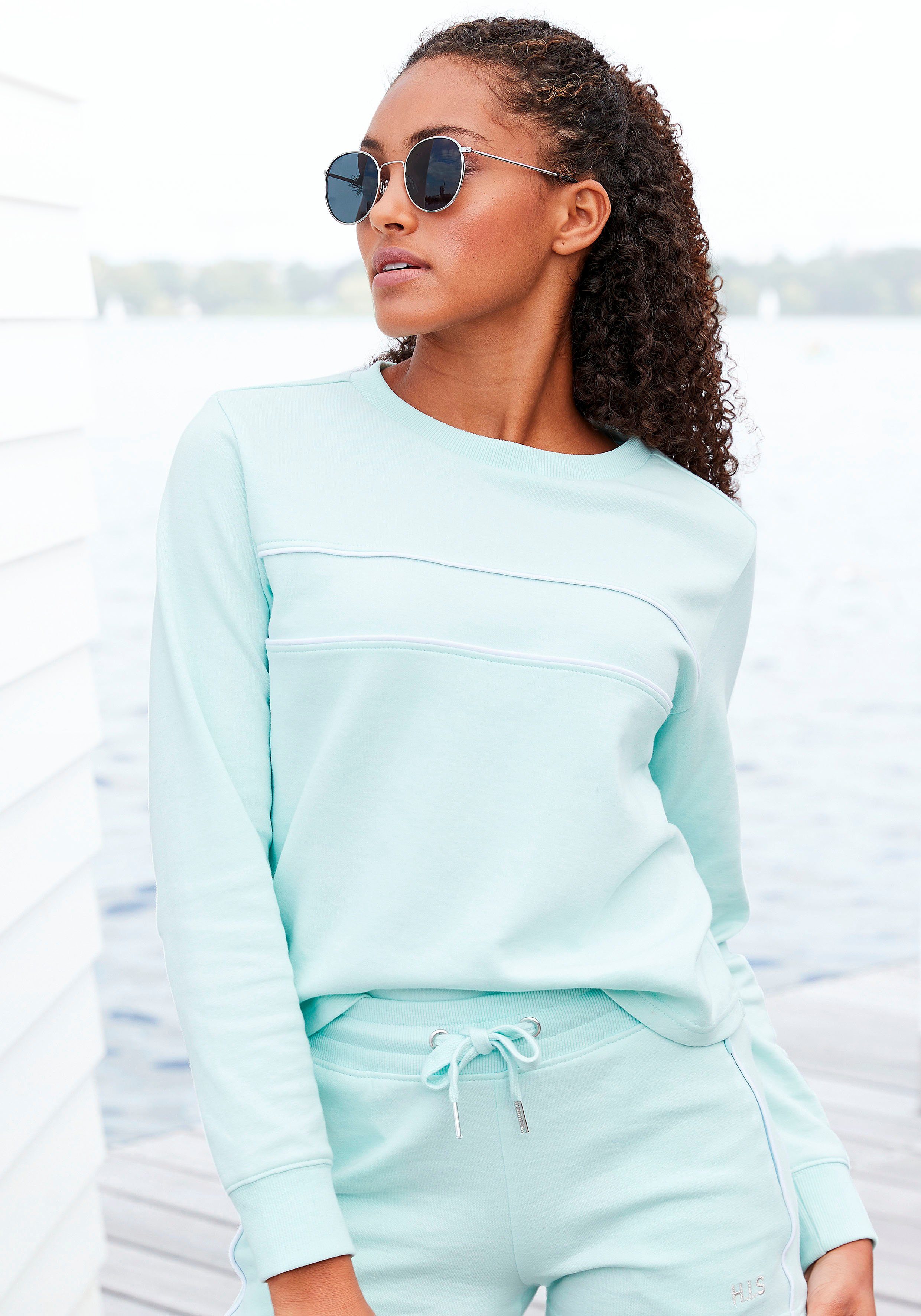 H.I.S Sweatshirt, mit Piping, Loungeanzug günstig online kaufen