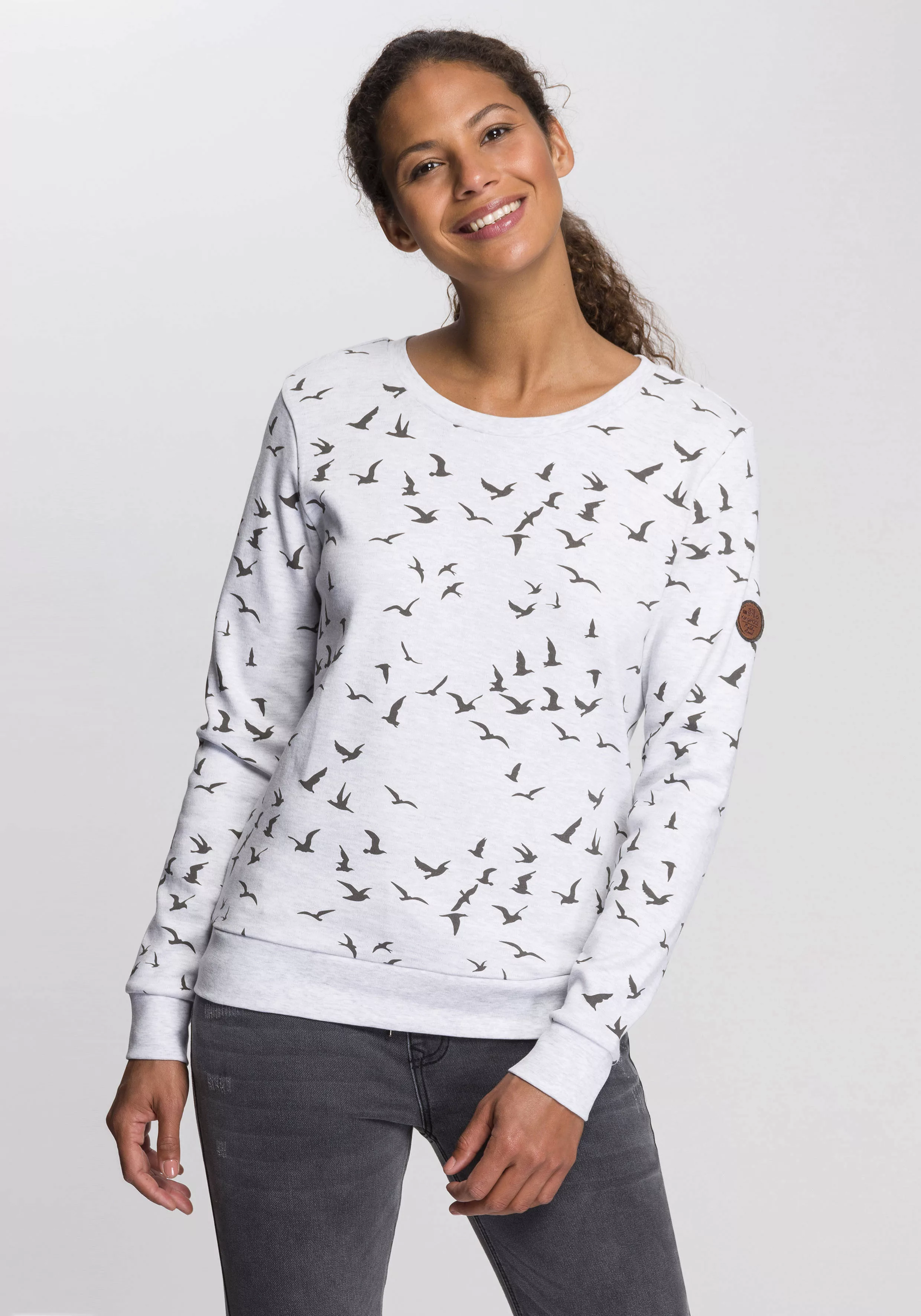 KangaROOS Sweatshirt, mit modischem Minimal-Allover-Print günstig online kaufen