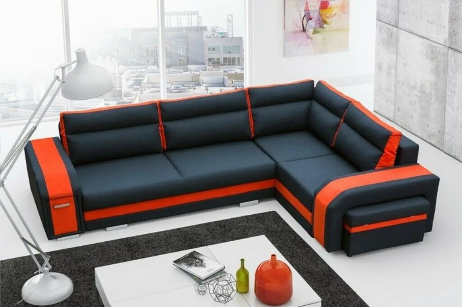 JVmoebel Ecksofa, Ecksofa Wohnzimmer Schlaf Sofa Couchen Couch Garnitur L F günstig online kaufen