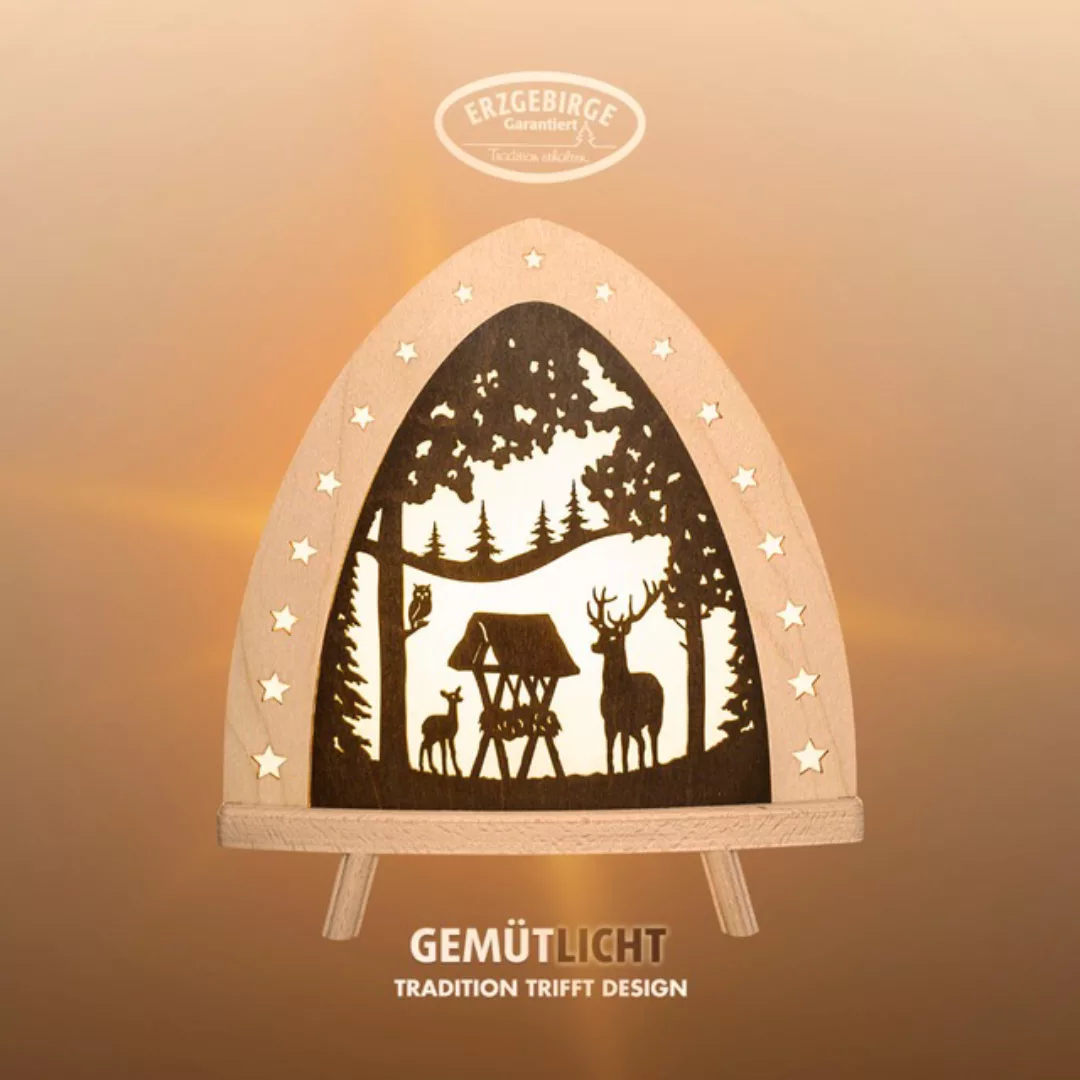 Weigla Lichterbogen »LED Hirsch, Dekolampe aus Holz, Winterdeko & Herbstdek günstig online kaufen