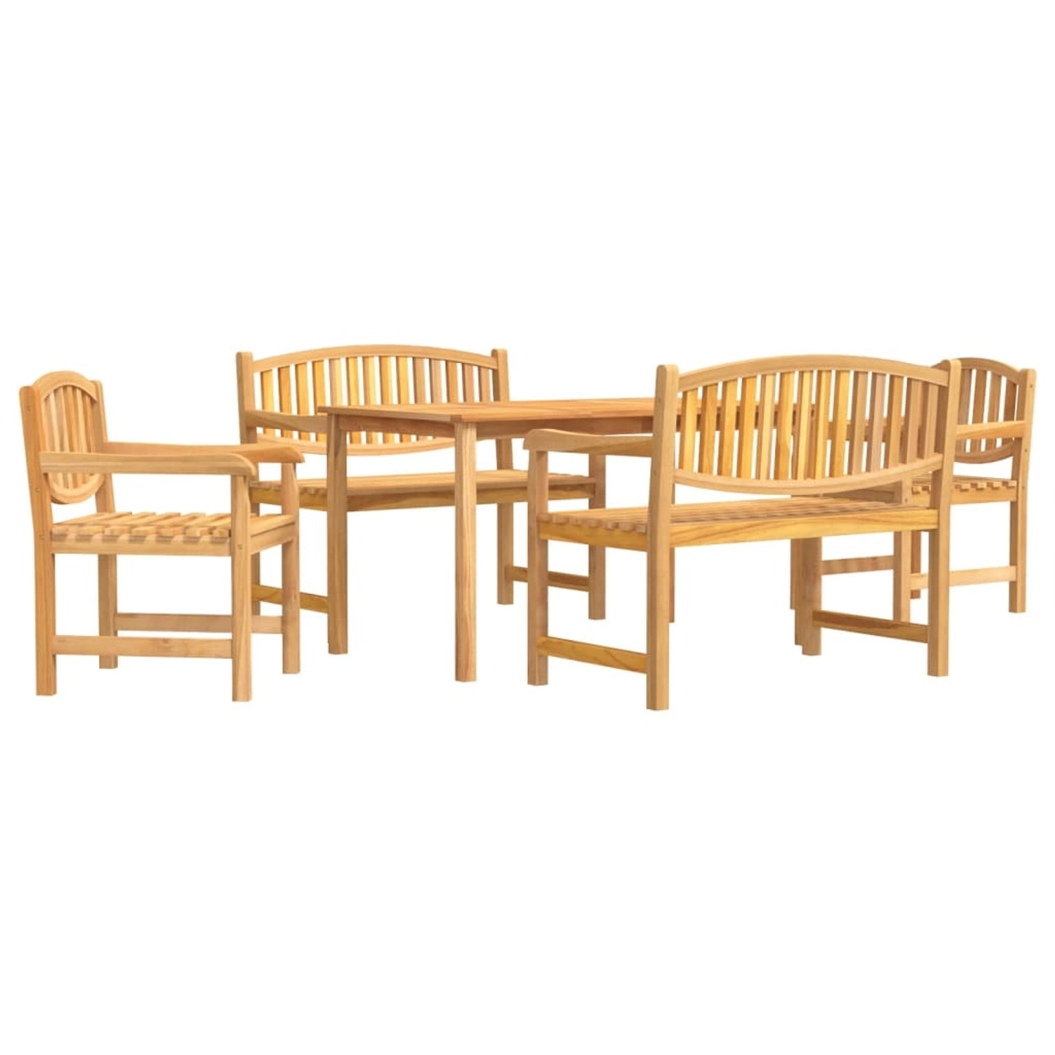 vidaXL 5-tlg Garten-Essgruppe Massivholz Teak Modell 102 günstig online kaufen