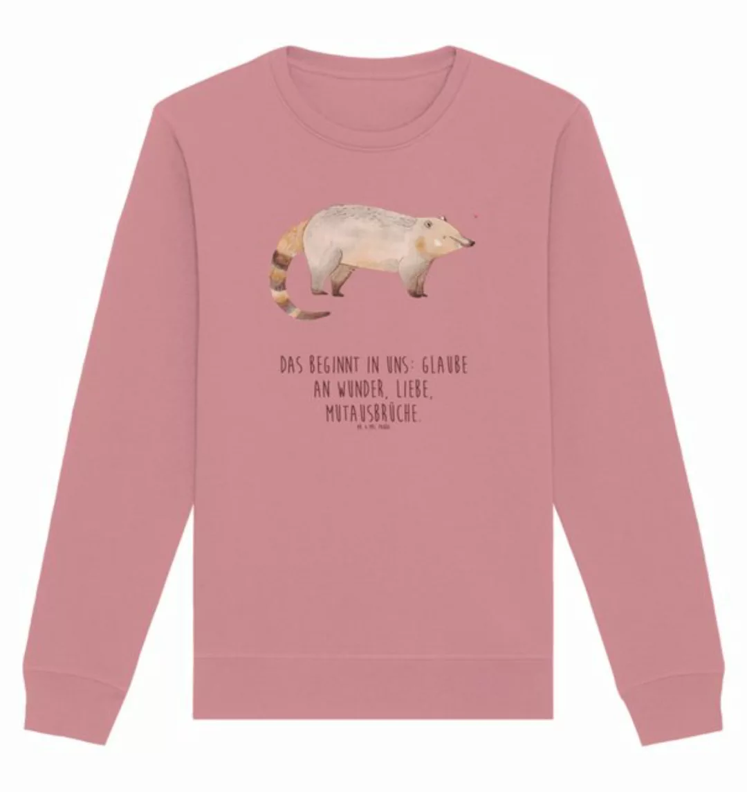 Mr. & Mrs. Panda Longpullover Größe M Nasenbär - Canyon Pink - Geschenk, Sw günstig online kaufen