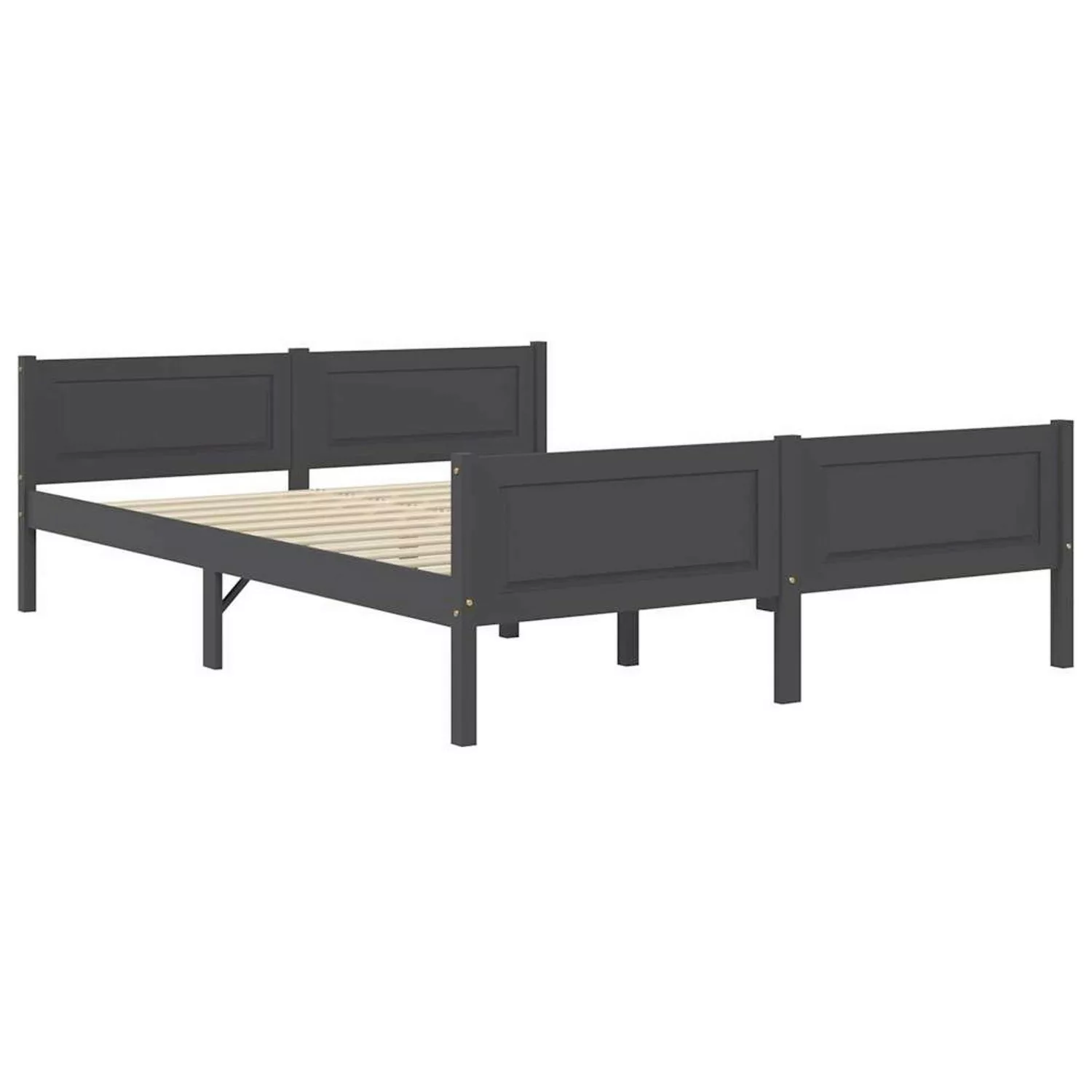 Massivholzbett Kiefer Grau 160x200 Cm günstig online kaufen