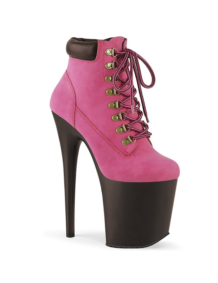 Ankle Boots Flamingo-800TL-02, Plateau High Heels von Pleaser 37 Pink günstig online kaufen