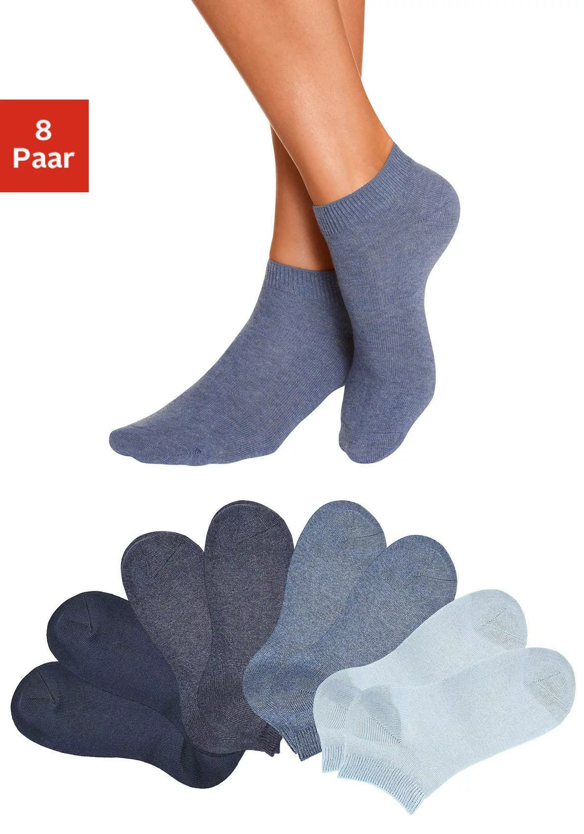 Go in Kurzsocken, (Packung, 8 Paar), uni in Basic Farben günstig online kaufen