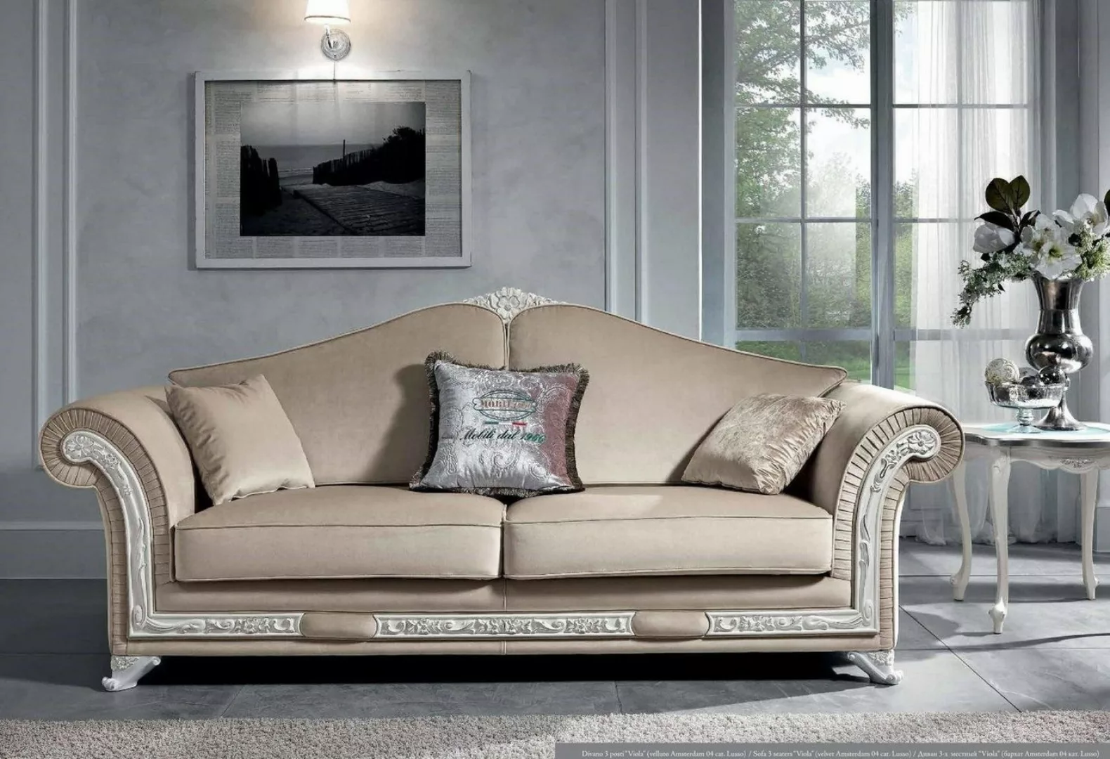 JVmoebel Sofa Sofa 3 Sitzer Möbel Dreisitzer Sofas Italienische Luxus Möbel günstig online kaufen