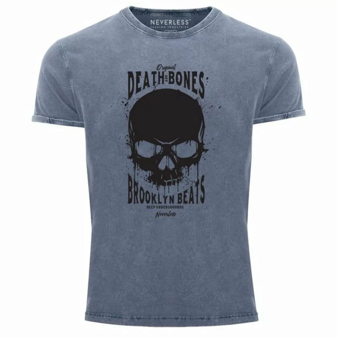 Neverless Print-Shirt Neverless® Herren T-Shirt Vintage Shirt Printshirt Sk günstig online kaufen