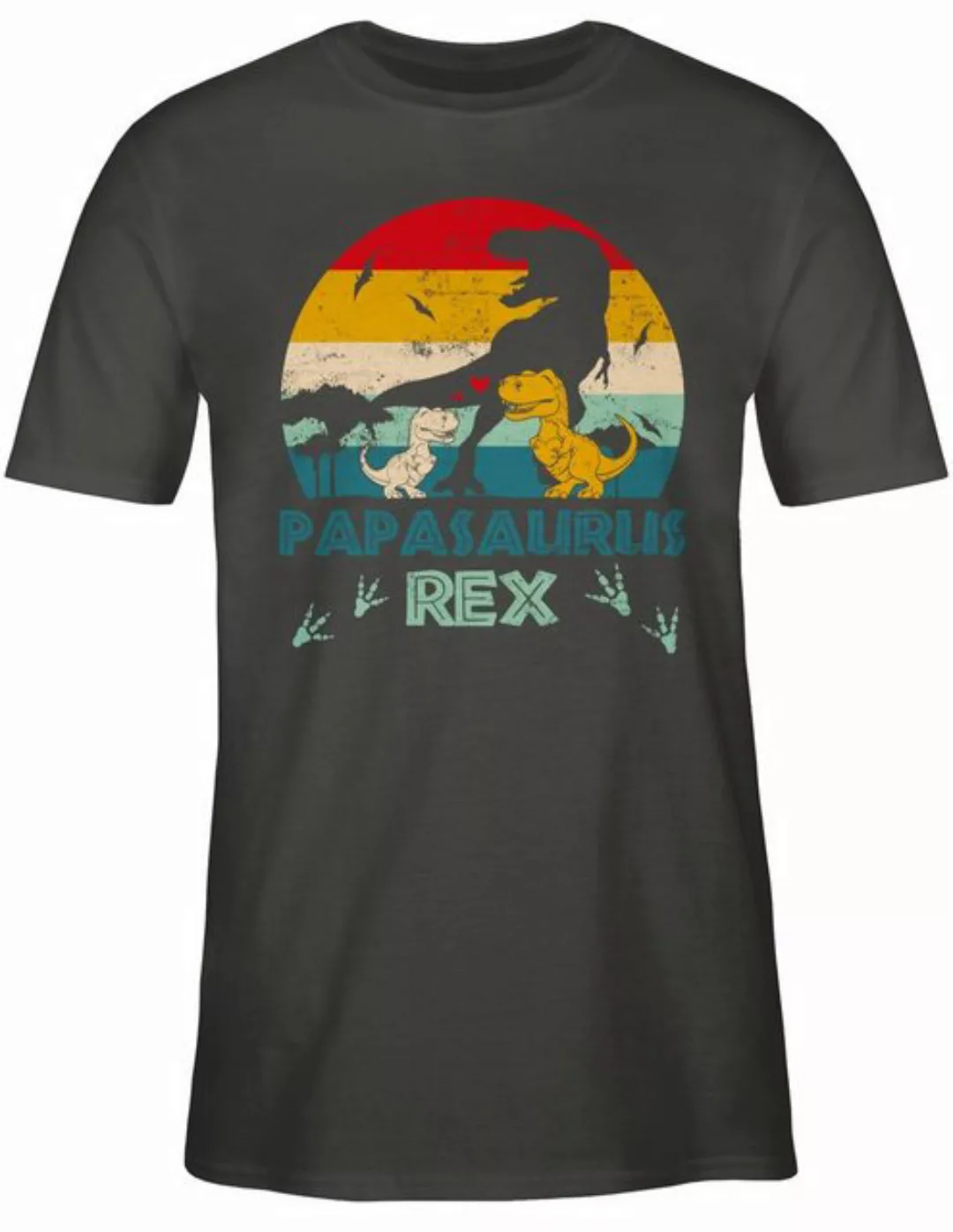 Shirtracer T-Shirt Papasaurus Rex - Papa Saurus Dino Geschenk Papi Bester V günstig online kaufen